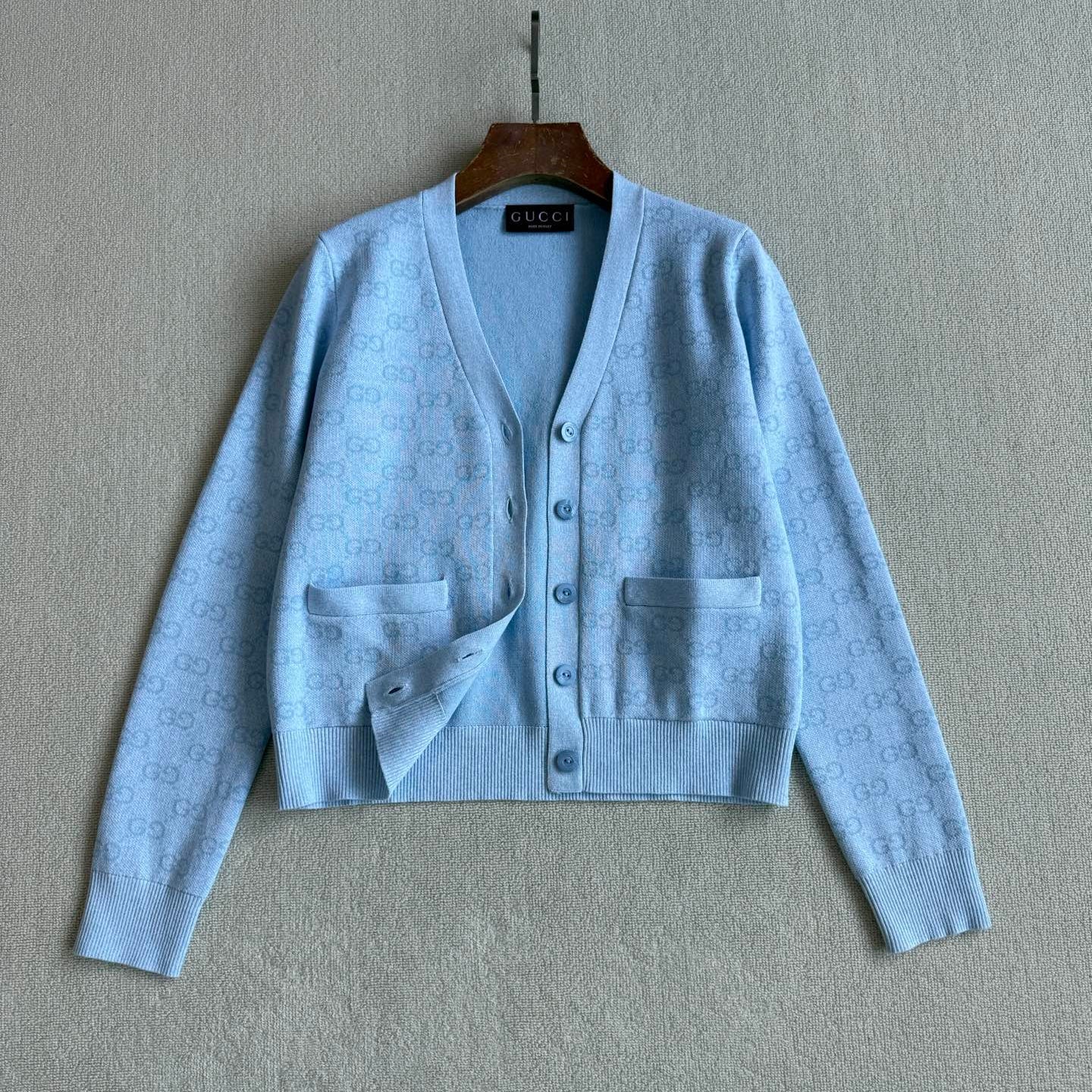 GG 25 Cardigan Blue Wool 0032