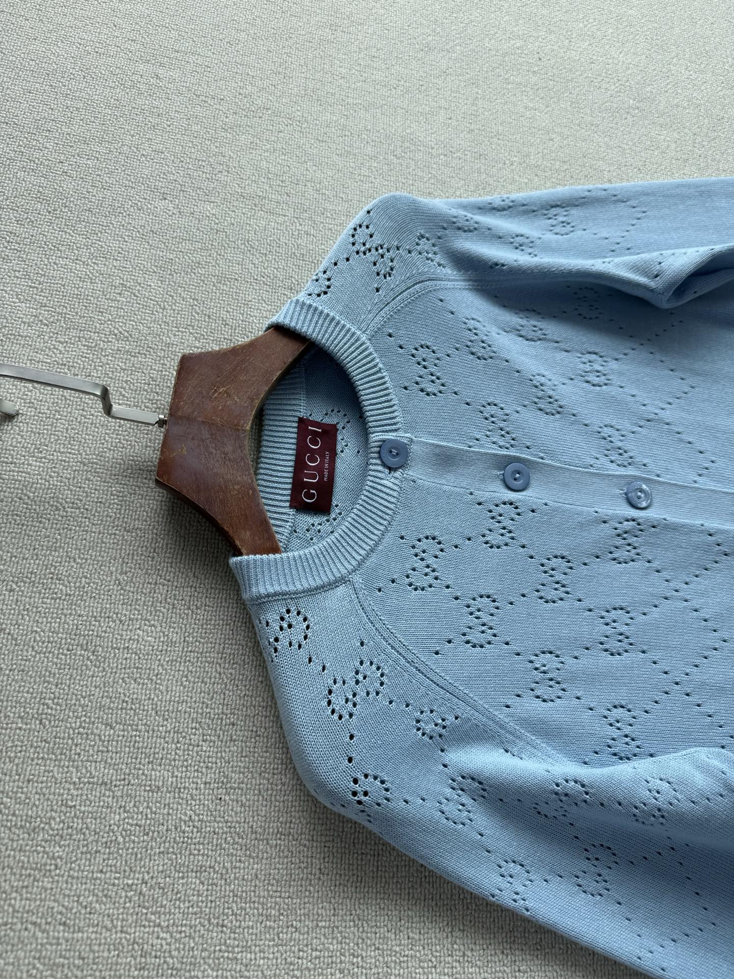 GG 25 Thin Cardigan Blue Cashmere 0028