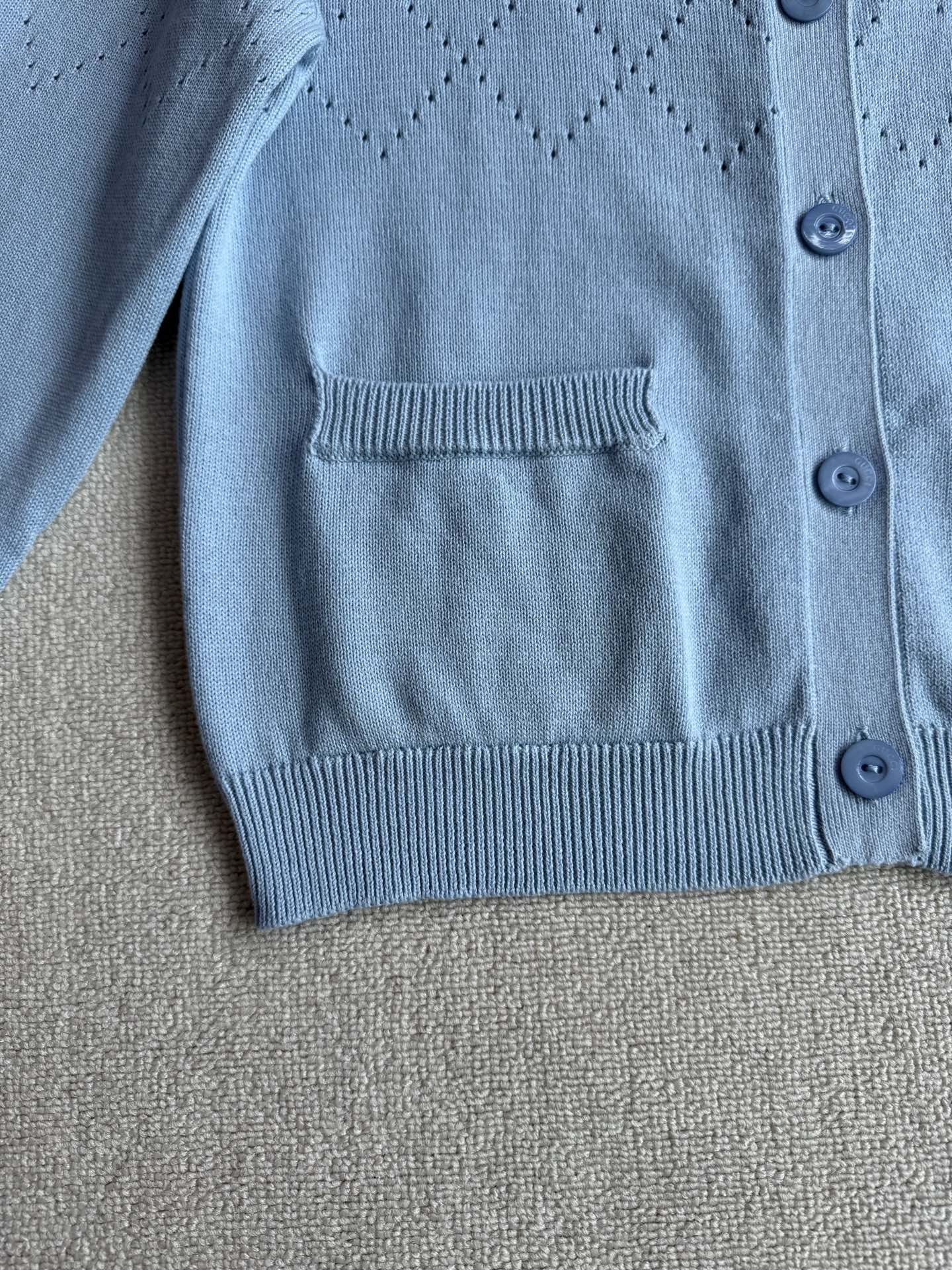 GG 25 Thin Cardigan Blue Cashmere 0028