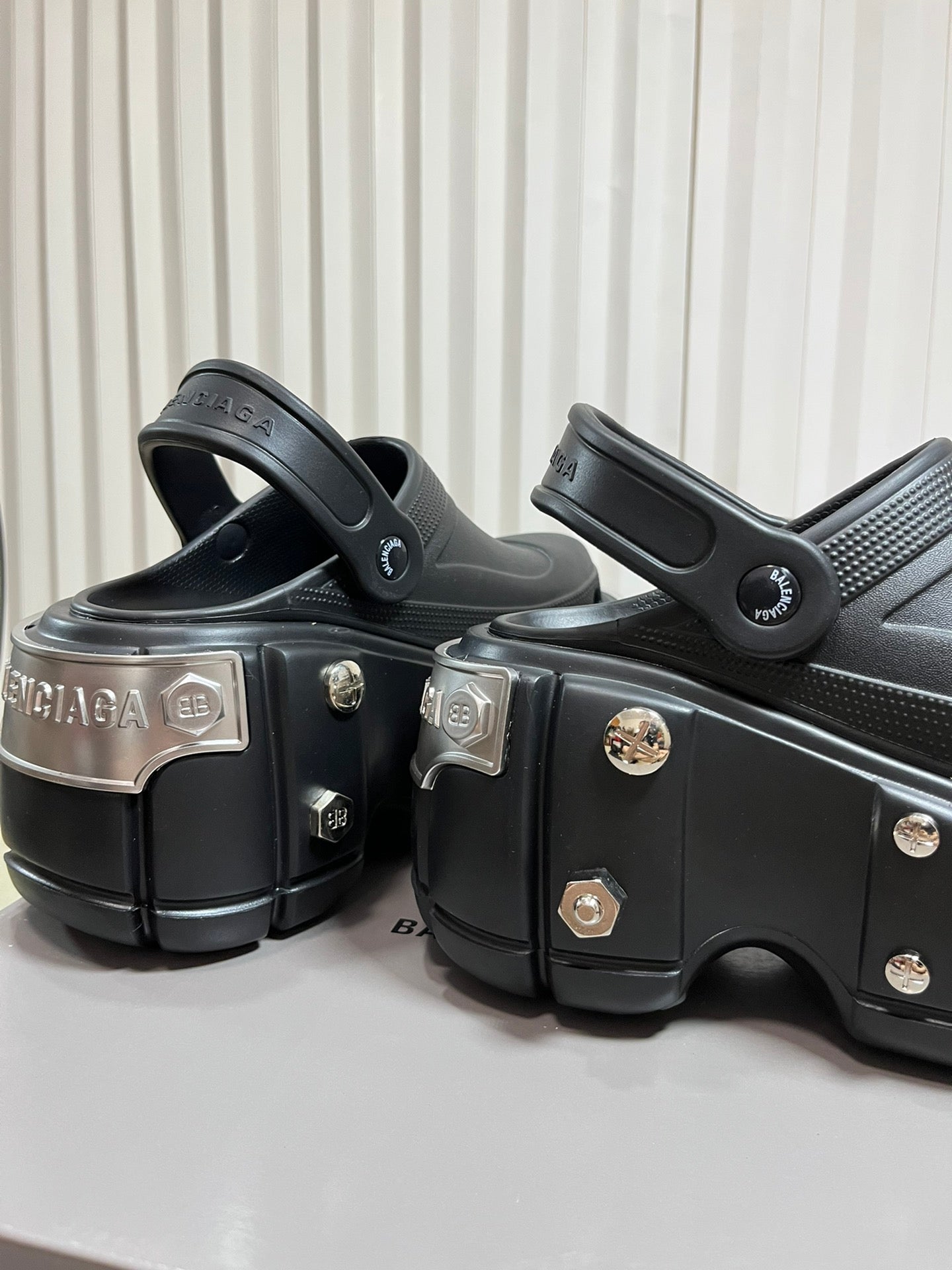 Balenciaga x Crocs Hardcrocs Black Leather 672650