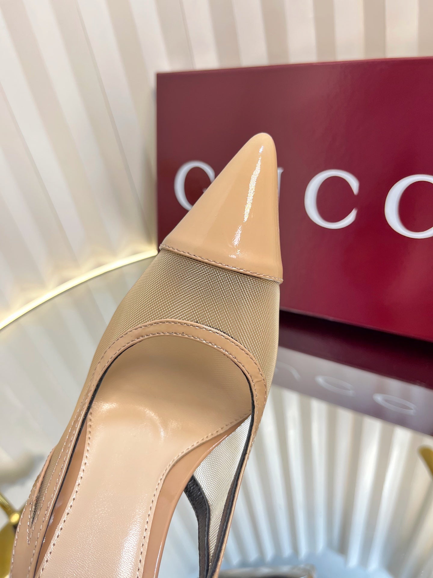 GC Signoria Slingback Pump Nude Mesh Sheepskin 294521
