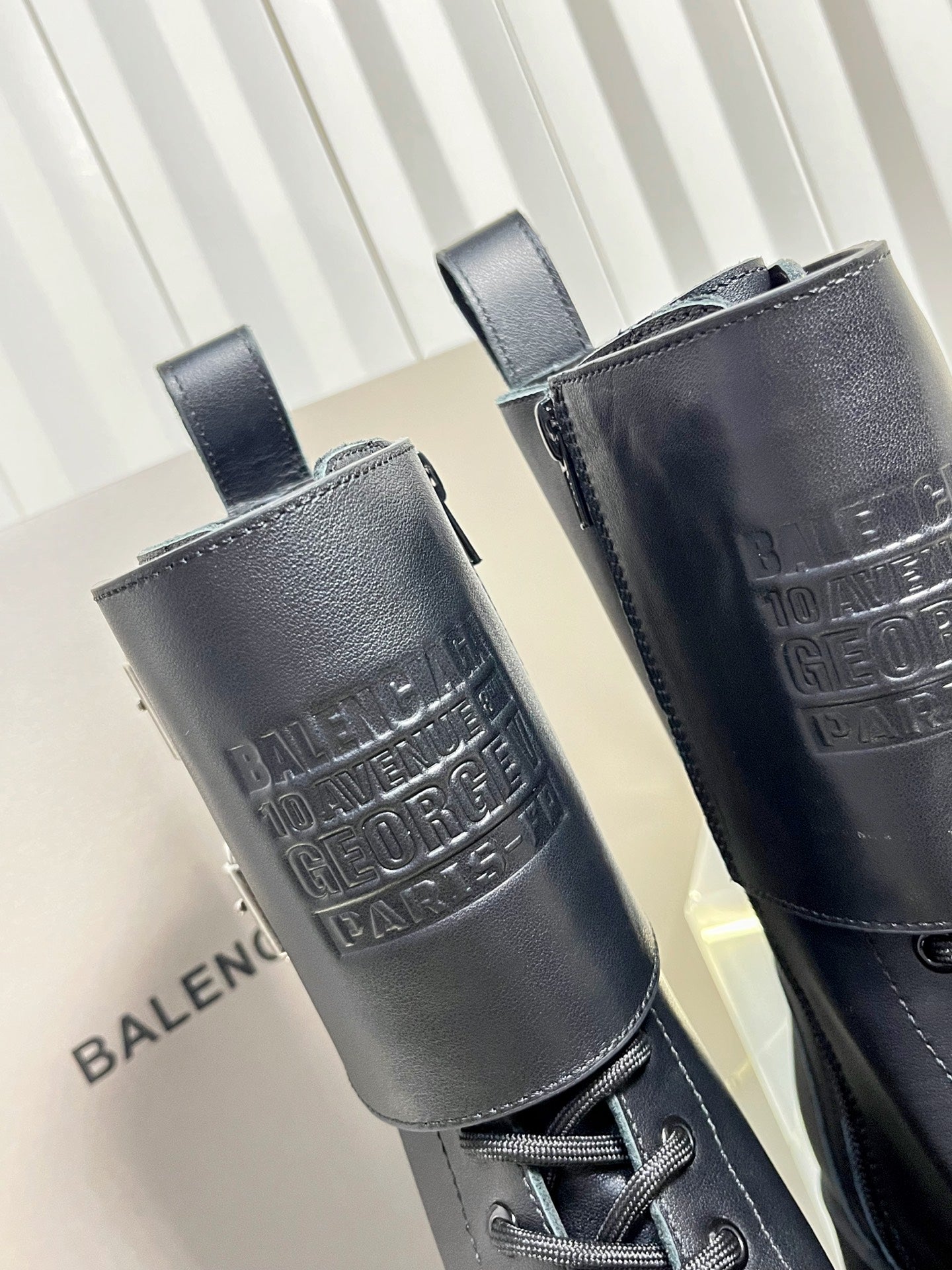 Balenciaga 2026 Bulldozer Lace-up Boot Black Calfskin 616564