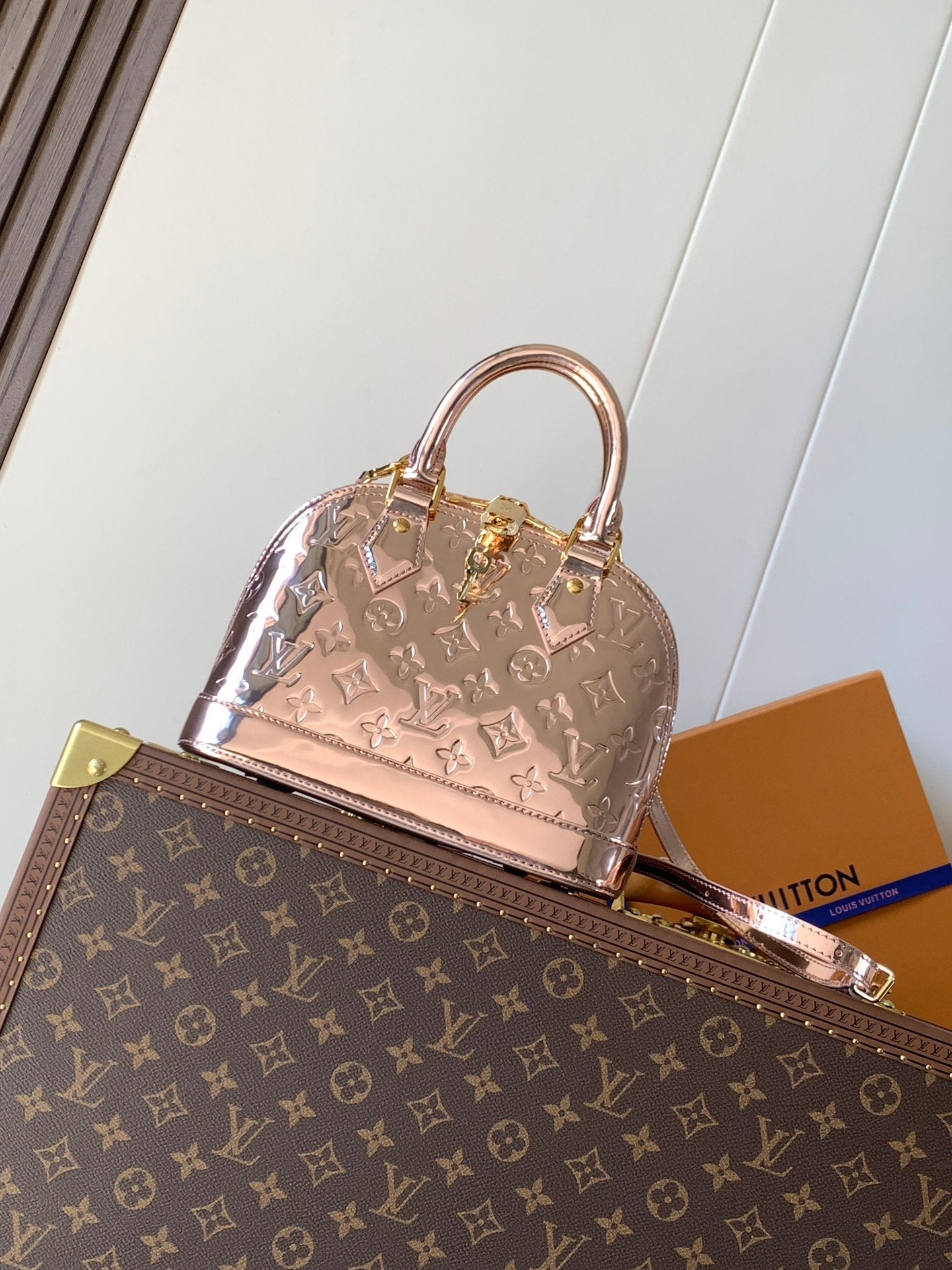 LV 2026 Alma BB Handbag 23cm Rose Gold Canvas 281392