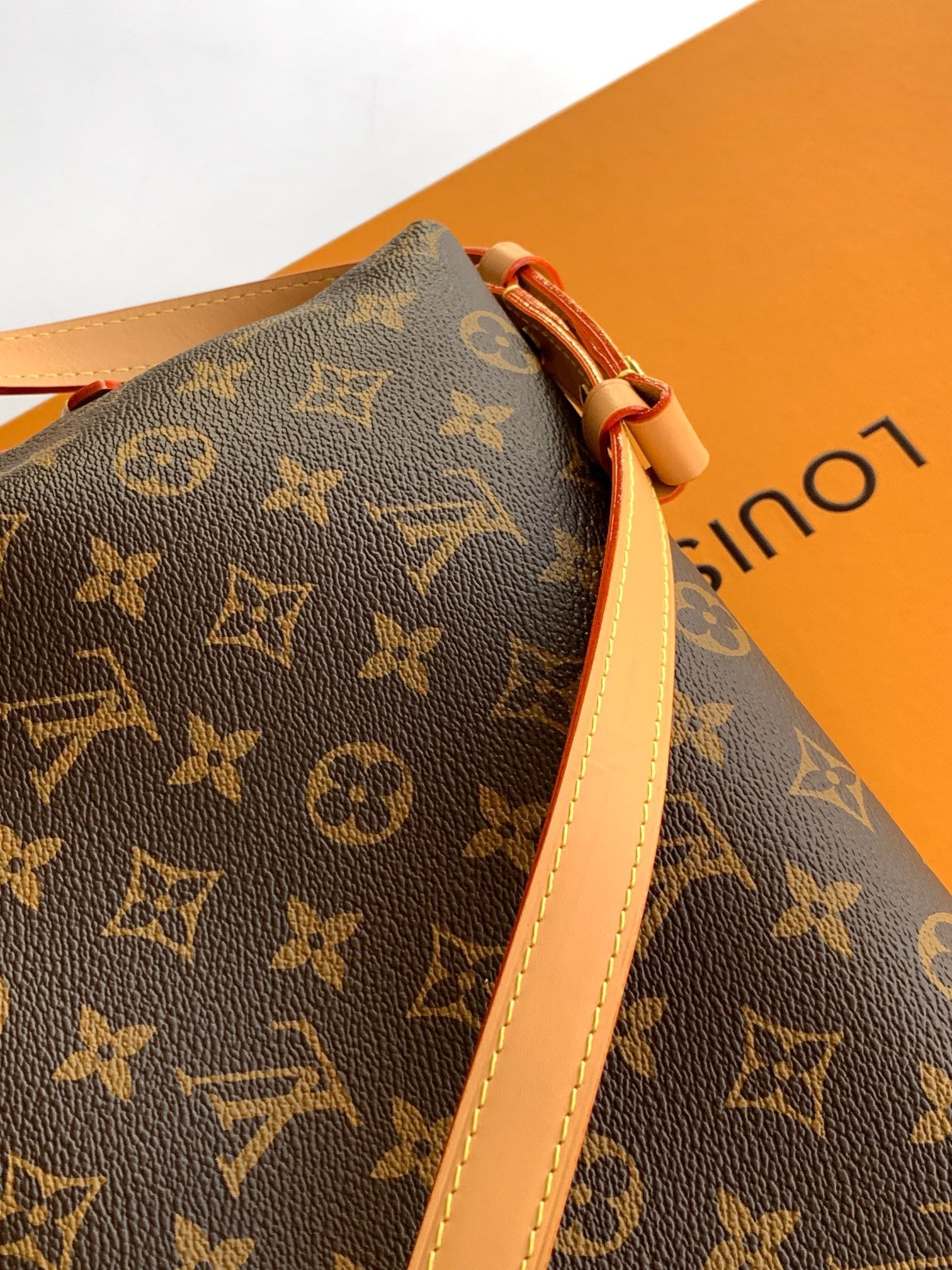 LV 2026 CarryAll East West Handbag Brown Beige Canvas Cowhide 277782