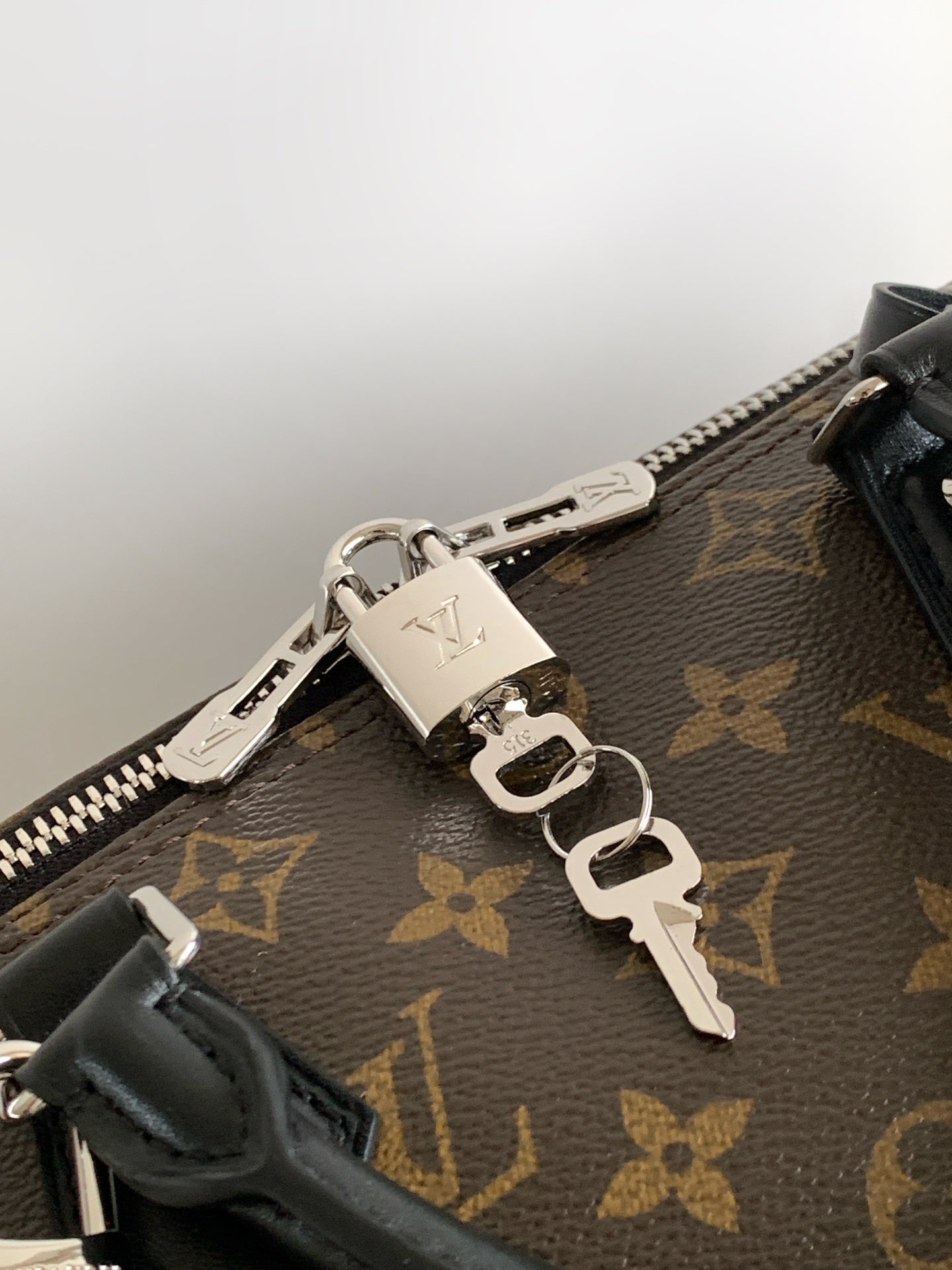 LV 2026 Speedy Soft Bag 30cm Brown Black Canvas Cowhide 364270