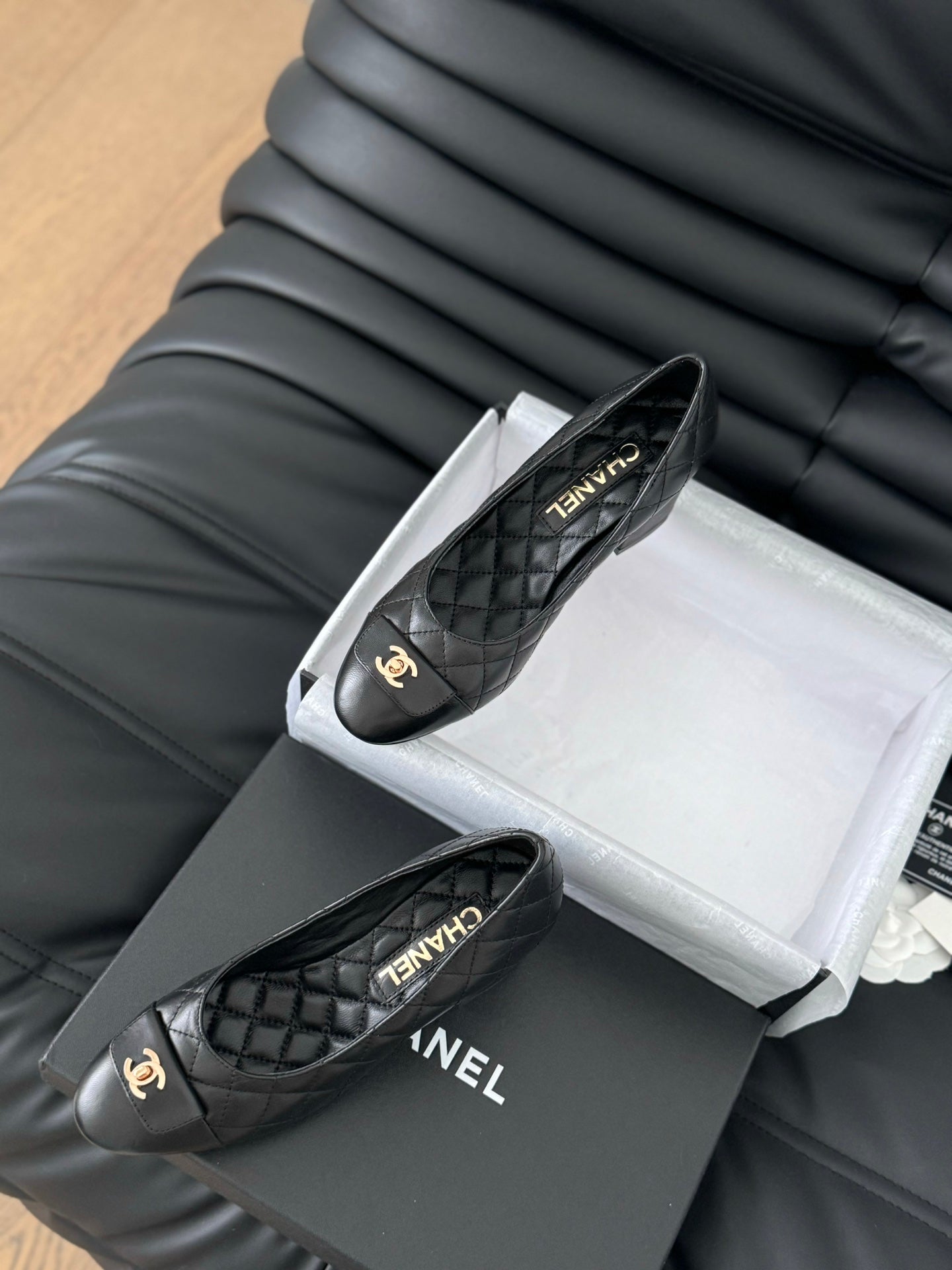 Chanel High Heel Pump 70mm Black Quilted Leather 825283
