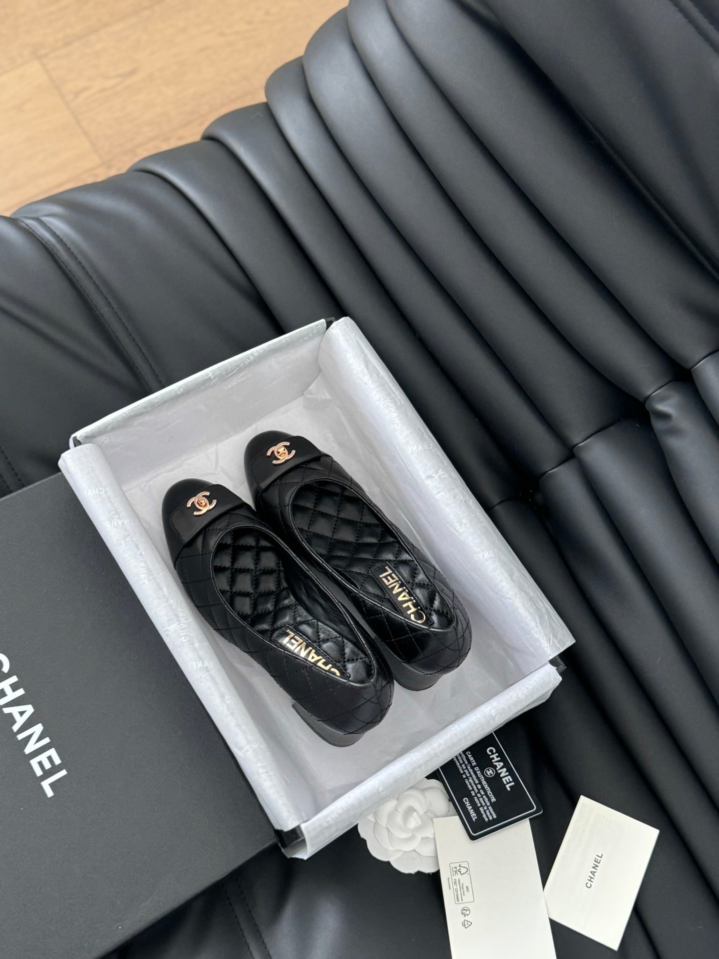 Chanel High Heel Pump 70mm Black Quilted Leather 825283