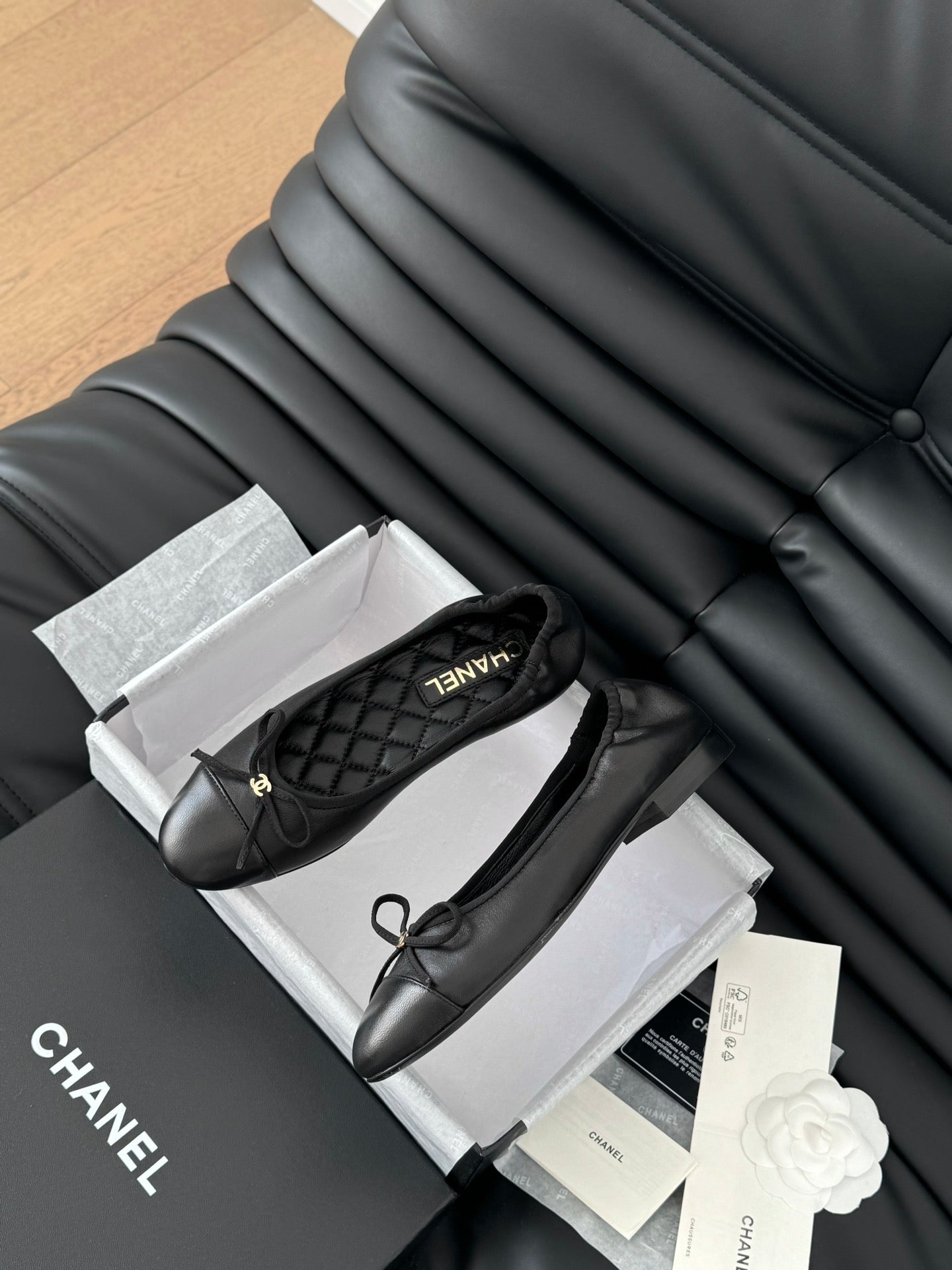 CC Ballet Flats In Black Lambskin 143534