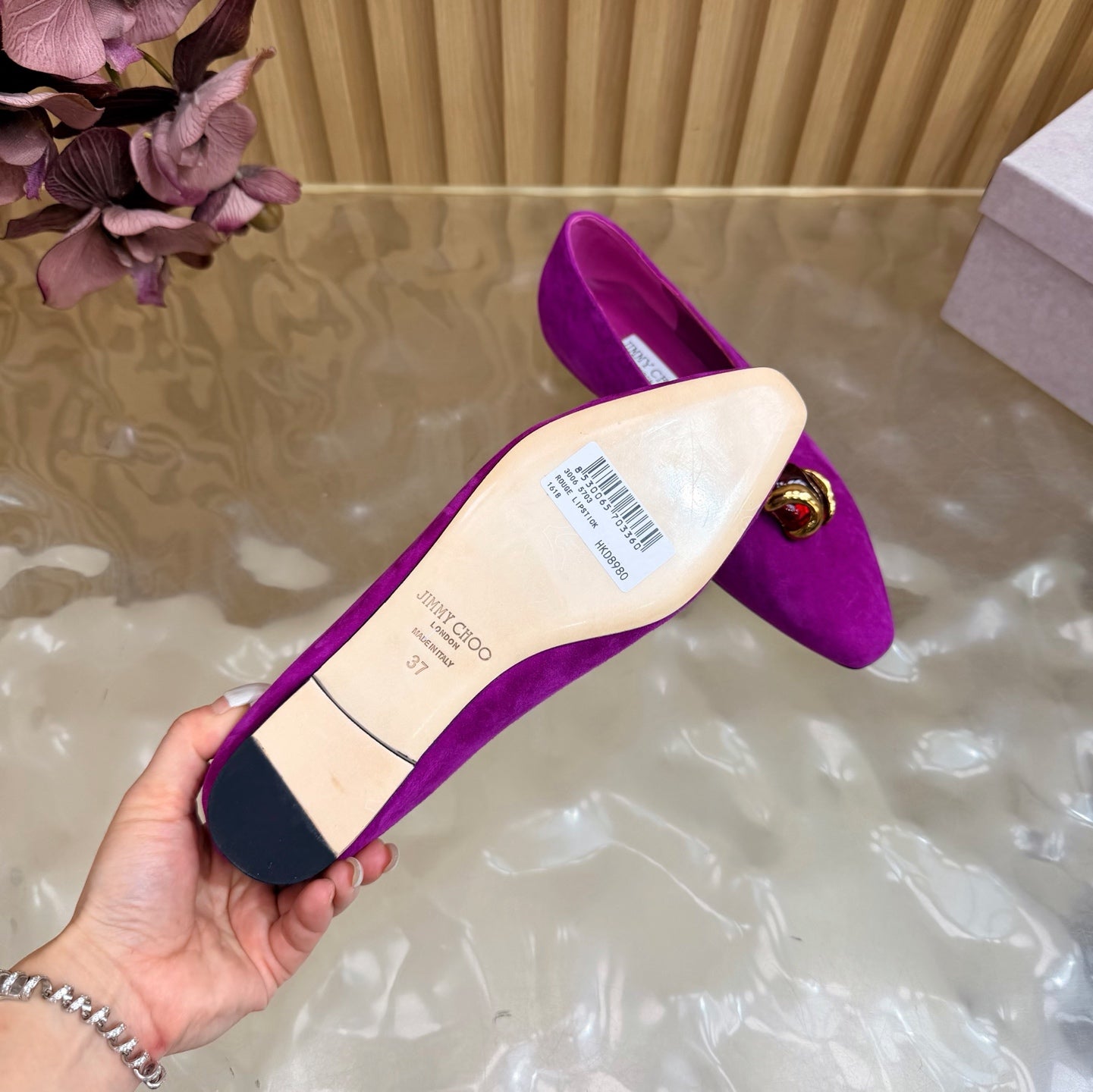Jimmy Choo 2026 Margot Ballet Flats Suede 949807