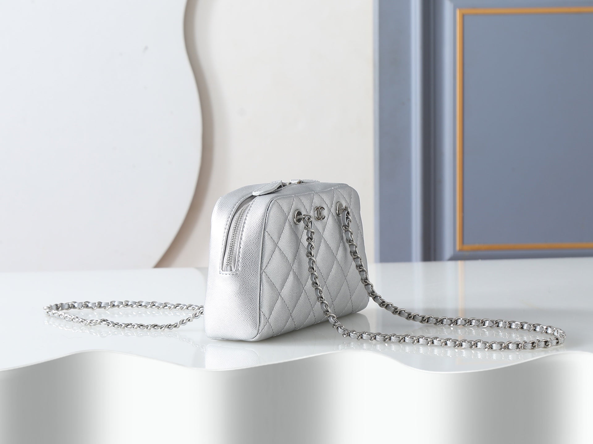 Chanel 2026 Mini Bowling Bag 19.5cm Embossed Calfskin