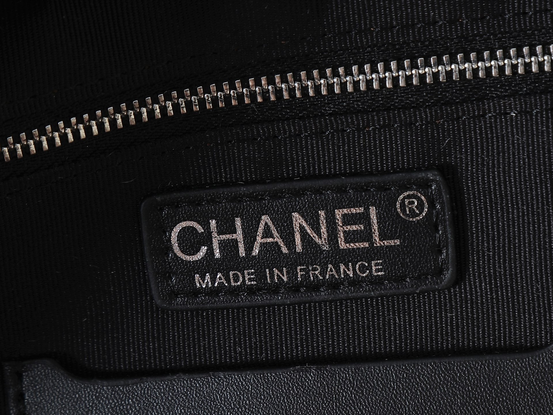 Chanel 2026 Large Zippered Pouch 29cm Canvas Leather