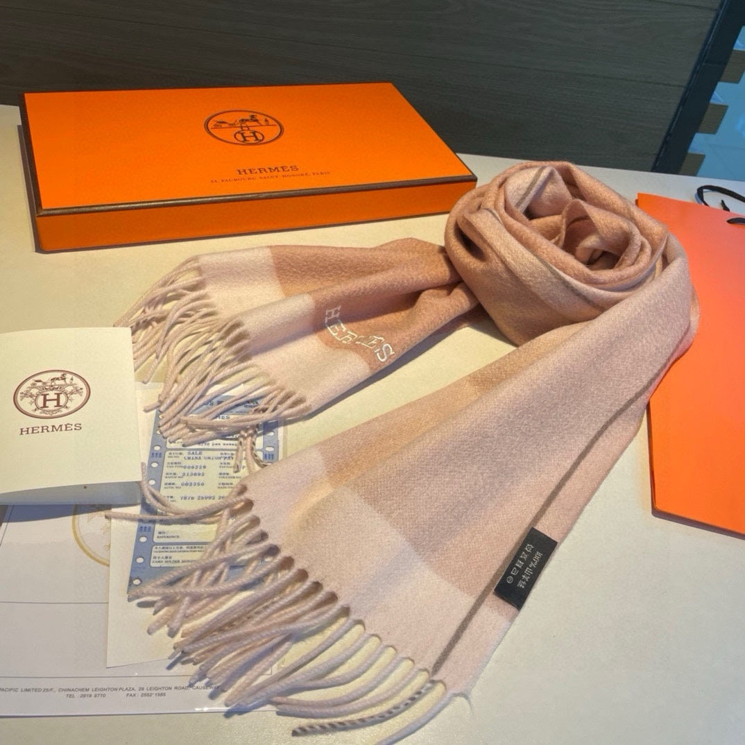 Scarf 180 CM In Pink Mix Light Pink Cashmere  398202