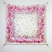 CC 25 Scarf 90CM In White Pink Colorful Cashmere 293050