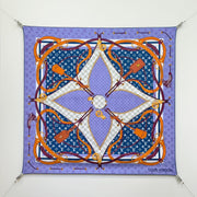 LV Double Sided Scarf 90 Purple Pastel Monogram Cashmere Silk 168753