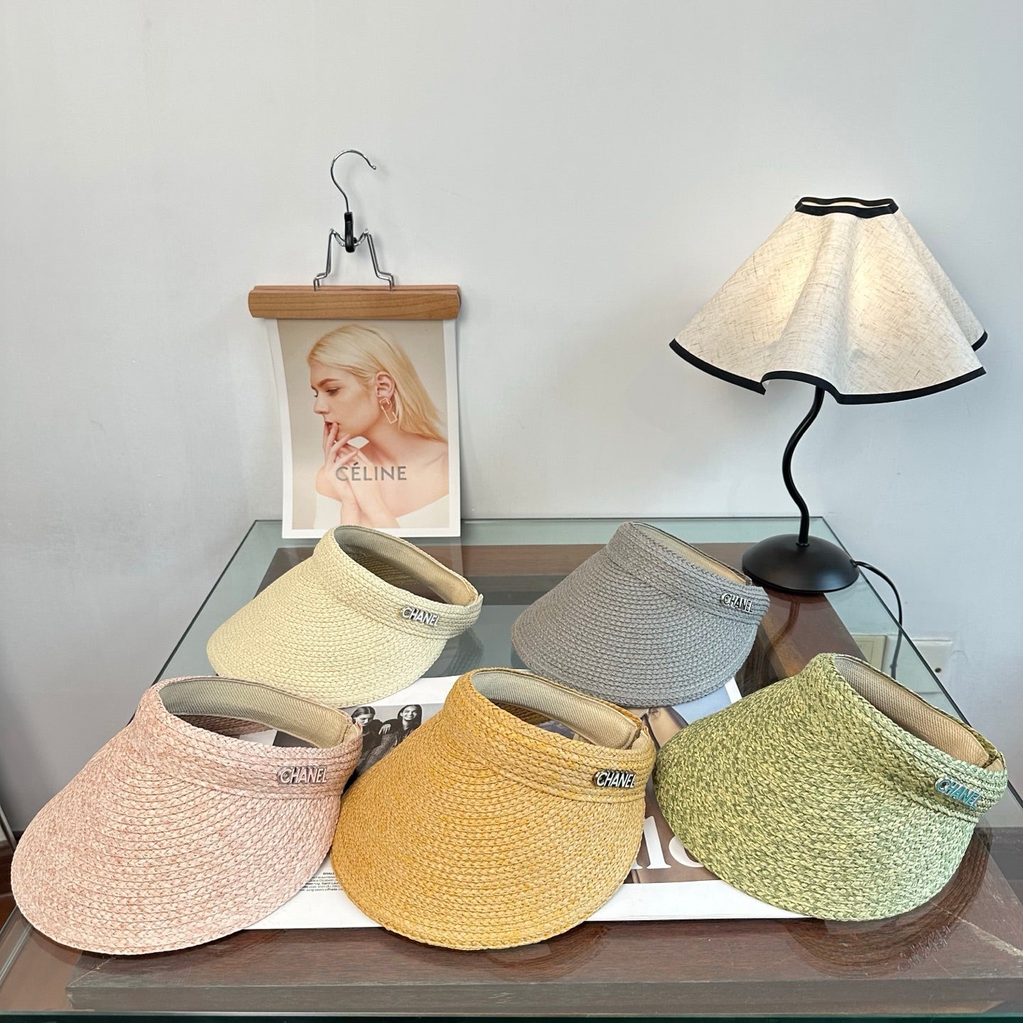 Chanel Visor Hat Raffia 343482