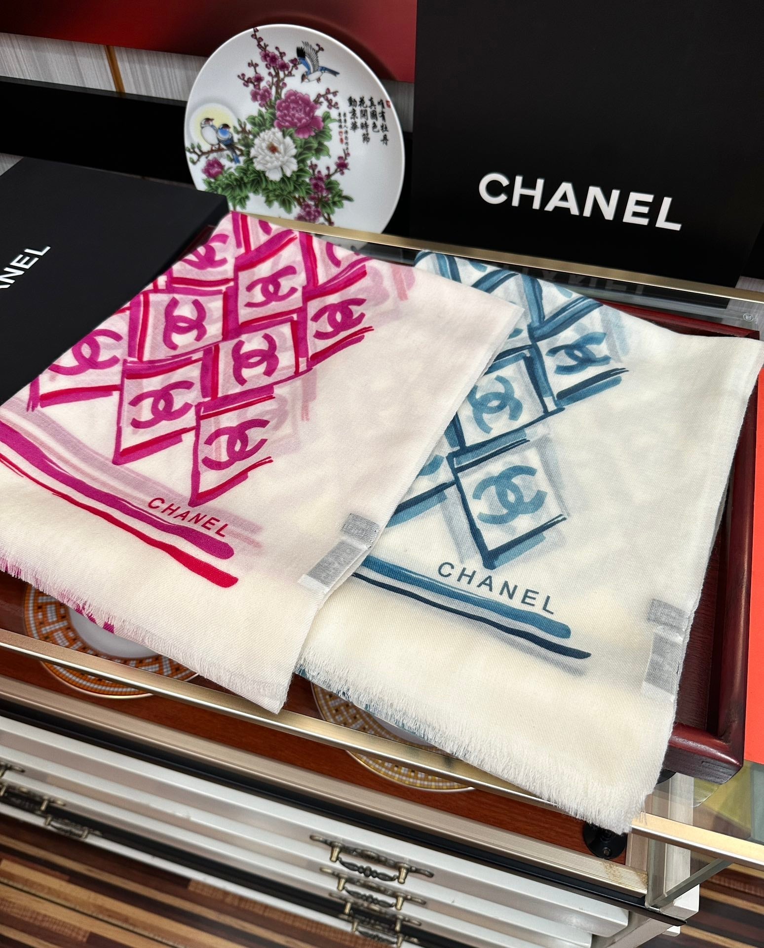 LV Latest Style 200cm White Pink Cashmere 970873