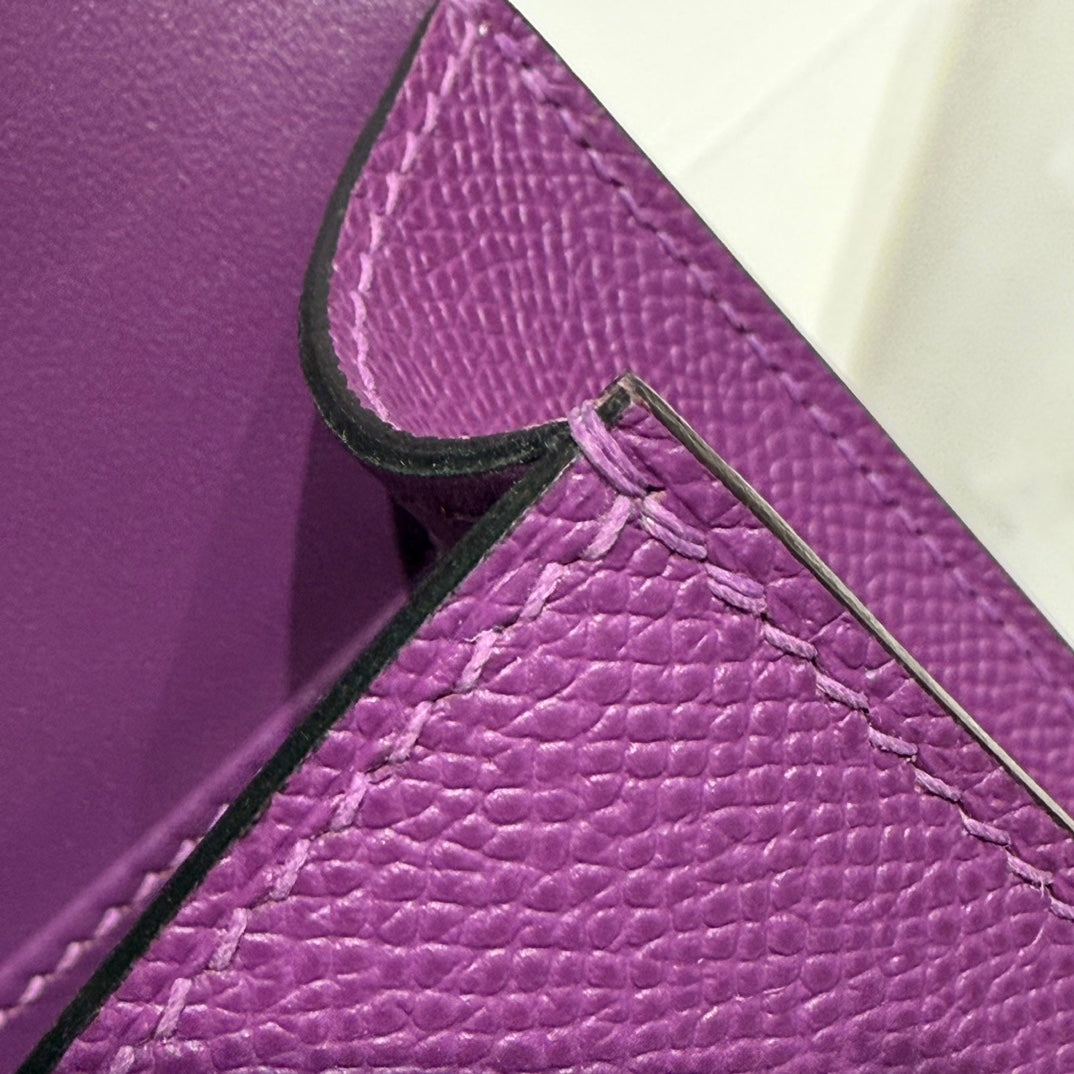 HM Constance Elan 24 Midnight Purple Epsom Gold Hardware 237344