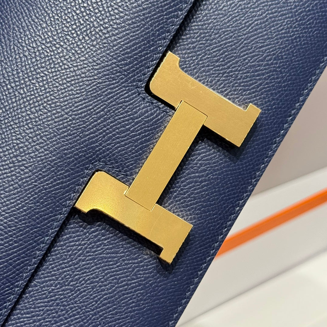 HM Constance Elan 24 Midnight Blue Epsom Gold Hardware 237340
