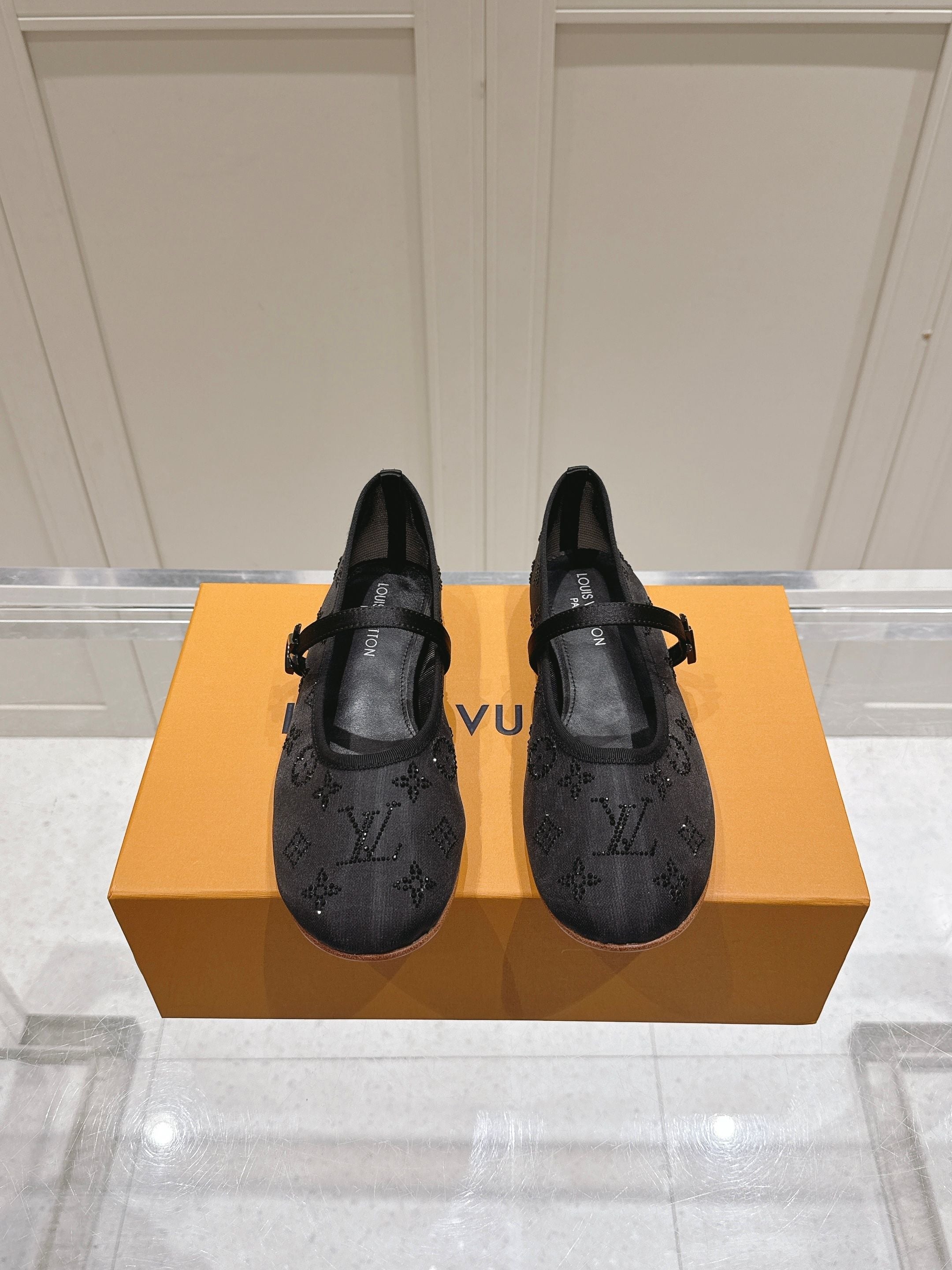 Louis Vuitton 2026 Ballet Flats Mesh Leather 778849