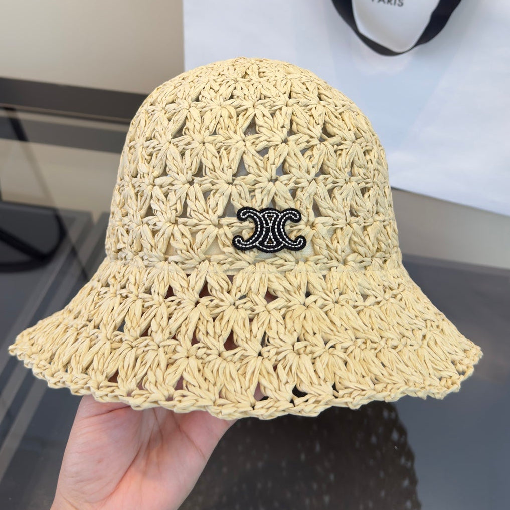 Celine Openwork Straw Hat 360697