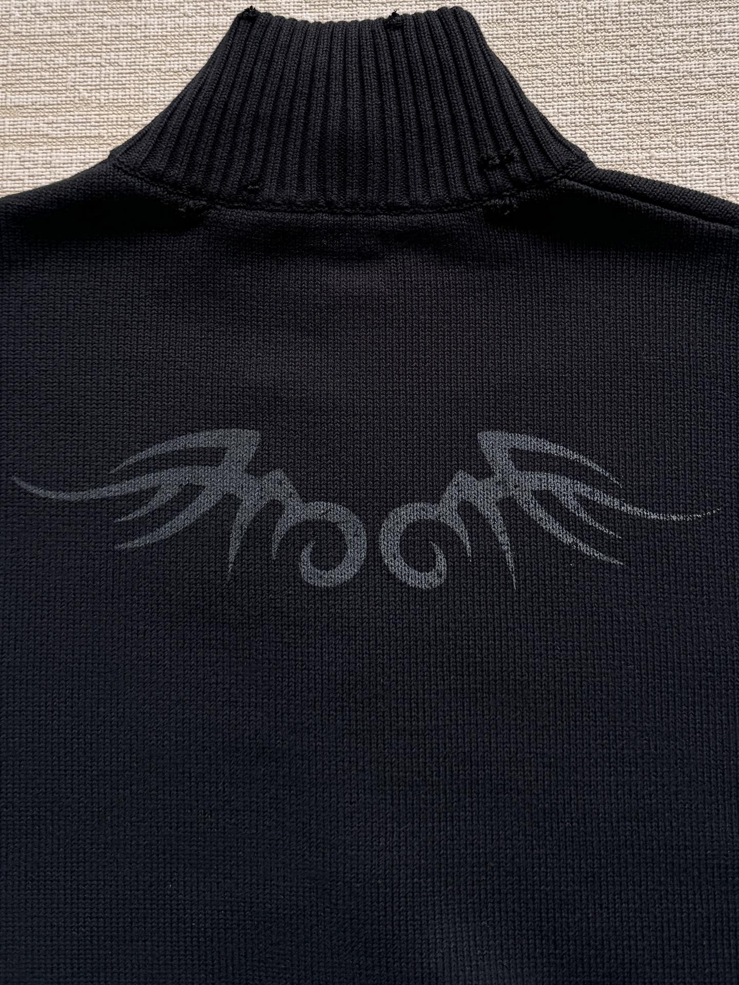 Balenciaga 25 Turtleneck Sweater Black Wool 0018