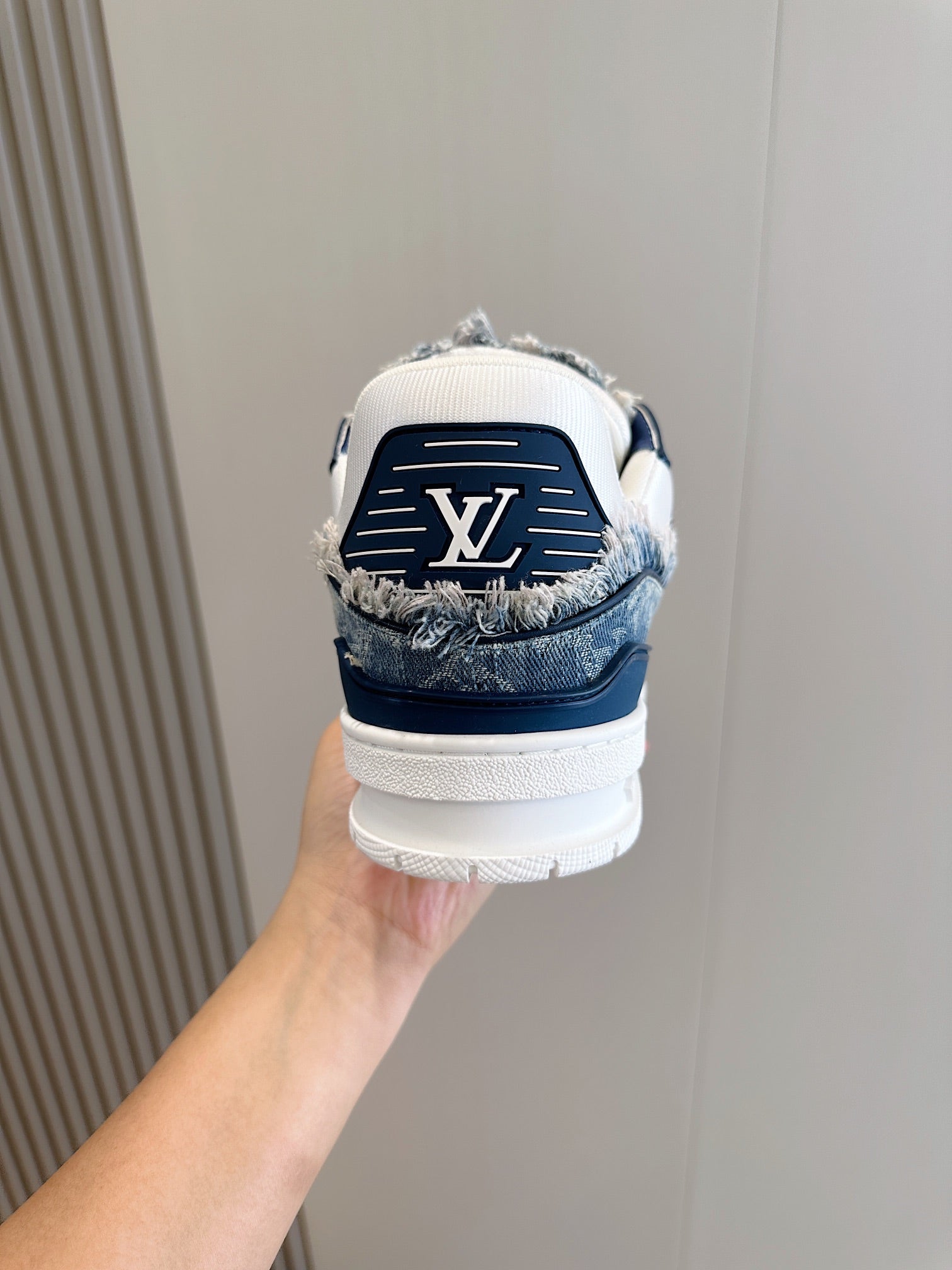 LV TRAINER SNEAKER CERULEAN BLUE MONOGRAM DENIM