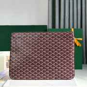 SENAT MGM POUCH 30 IN BURGUNDY RED GOYARDINE CANVAS