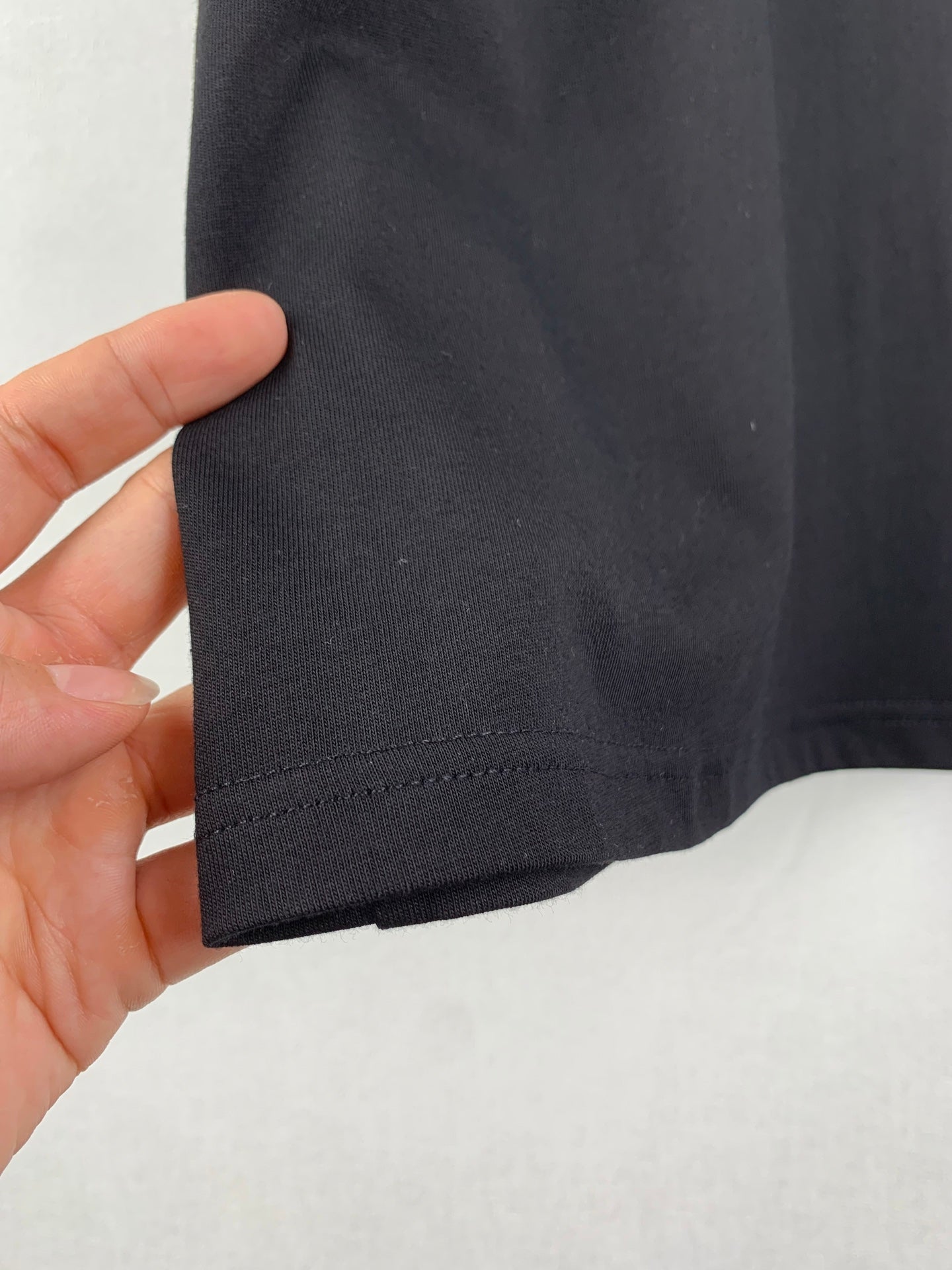 Fendi 2026 Men's Short-Sleeve T-Shirt Black Blue Cotton 735330