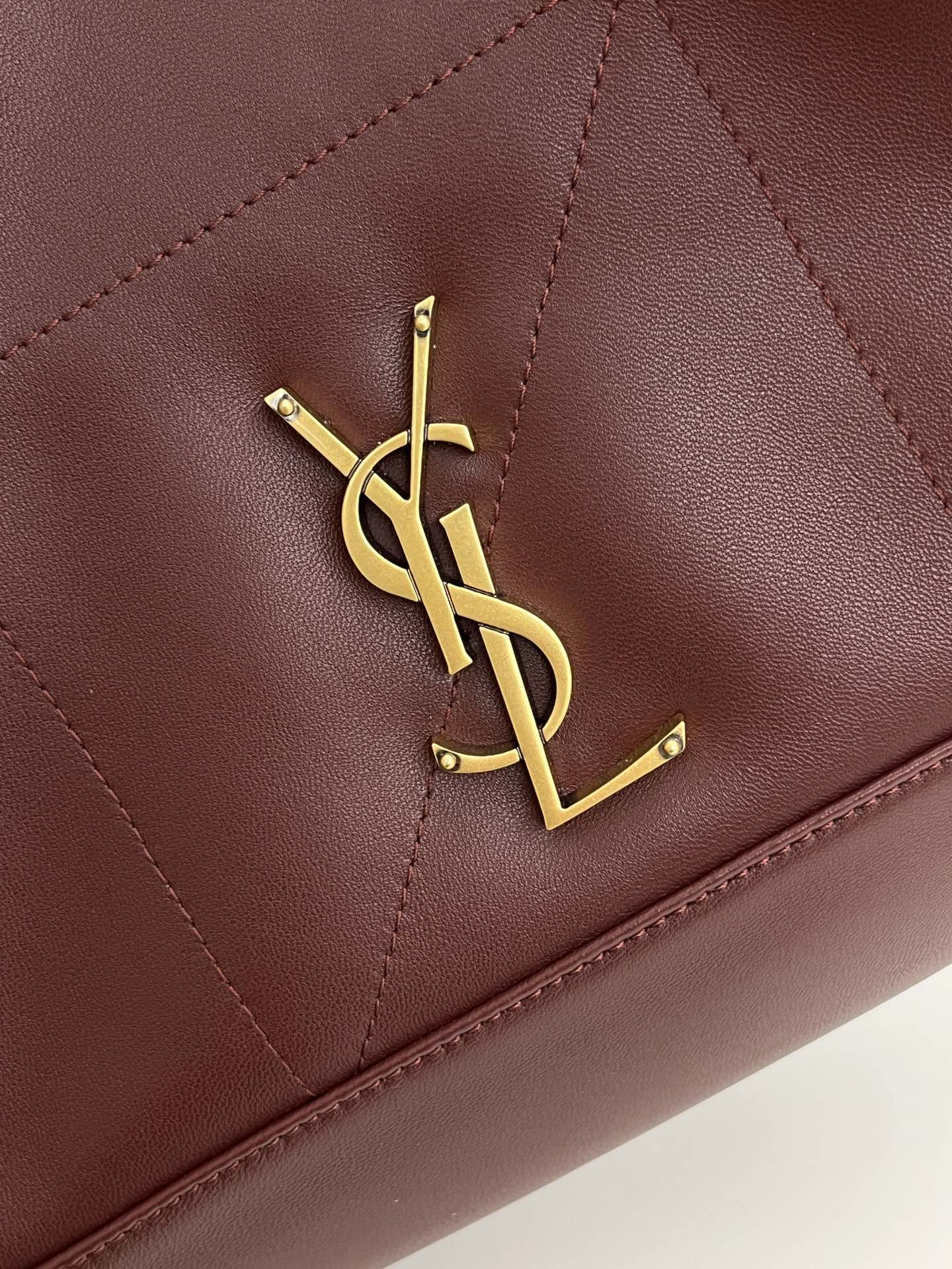 YSL 2025 Jamie Shopping Burgundy 29cm Lambskin