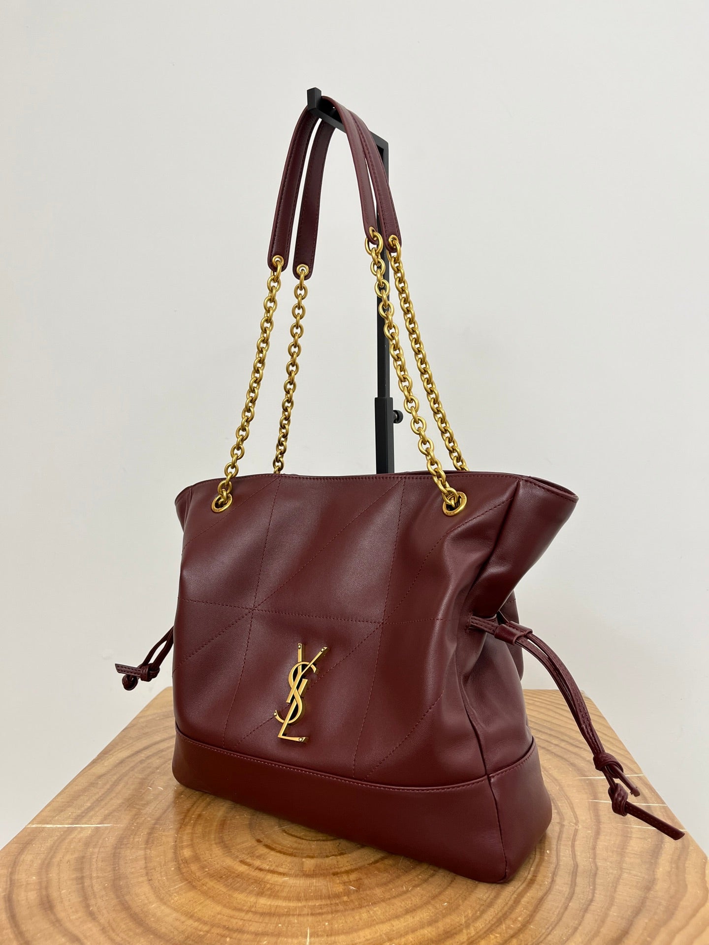 YSL 2025 Jamie Shopping Burgundy 29cm Lambskin