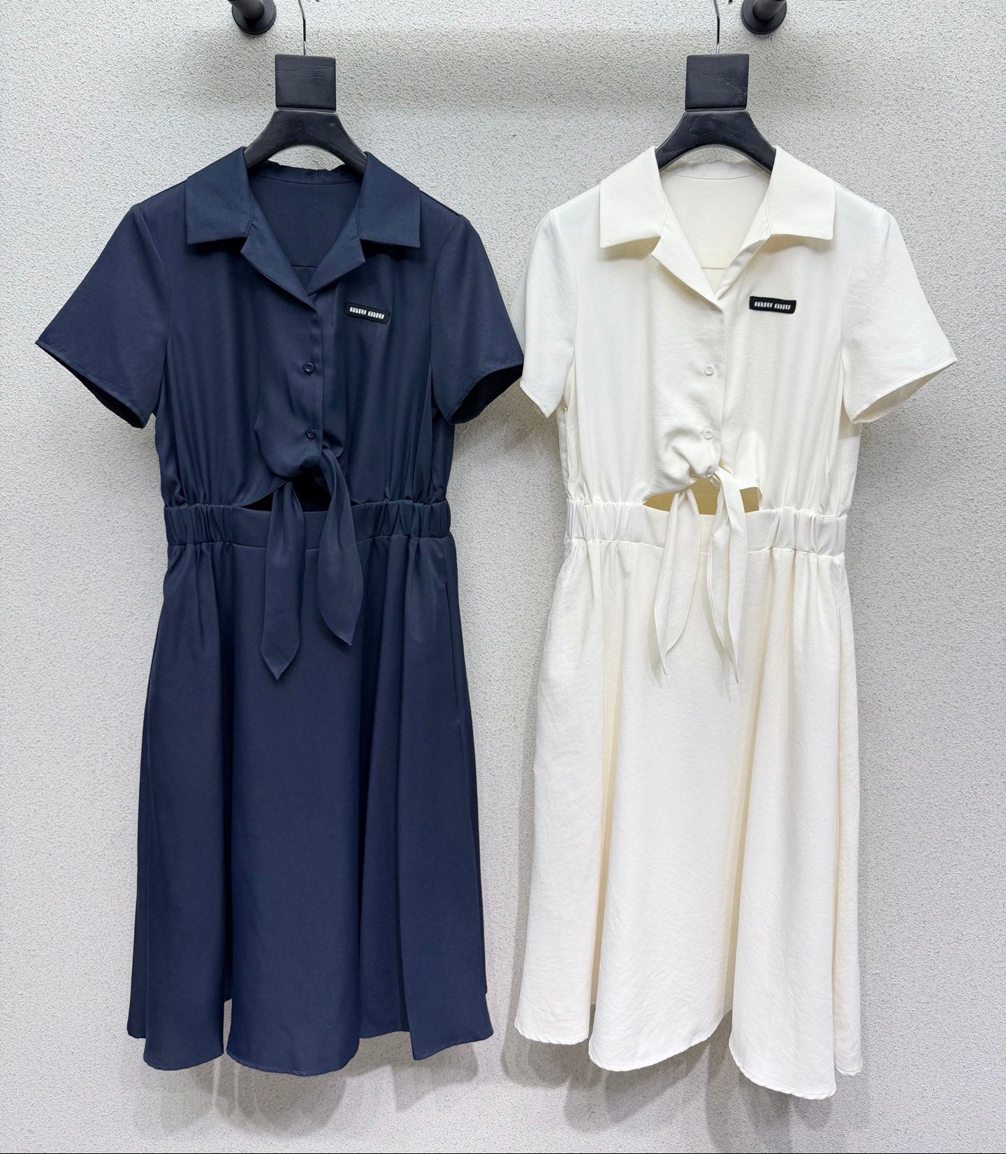 Miumiu 2026 Short-sleeved Shirt Dress Polyester 384302