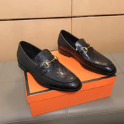 GG Men's Jordaan Loafer Black Embossed Cowhide 529783