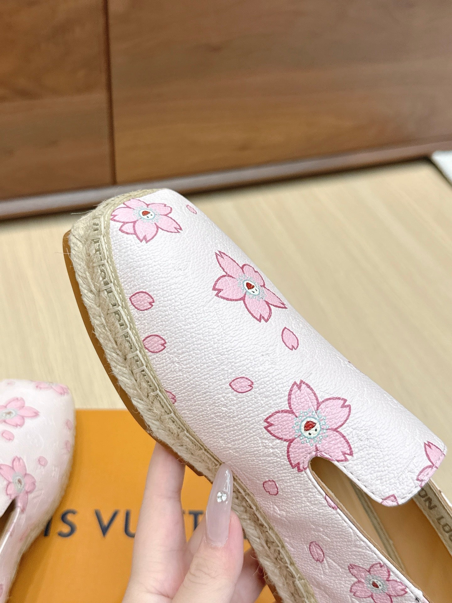 LV 26ss Loafers Light Pink Monogram Genuine Leather 656963