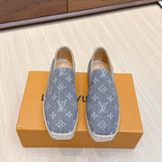 LV 26ss Loafers Gray Denim 656965