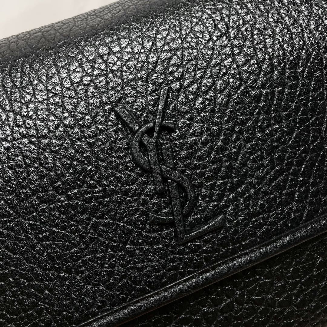 YSL 2026 Niki Messenger Black 28cm Grained Calfskin