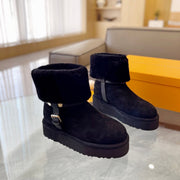 LV Aspen Platform Ankle Boot Black Suede