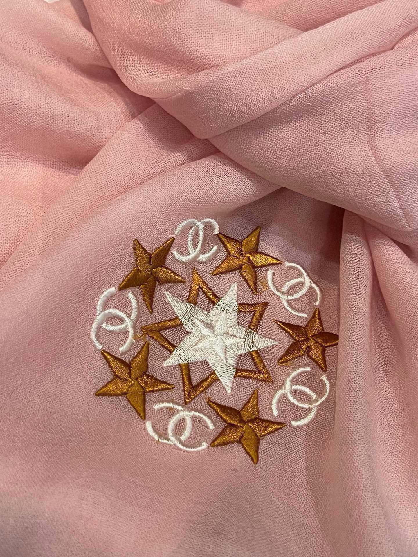 CC Scarf 200 CM In Pink Linen Fabric 407086