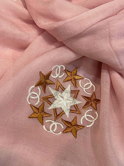 CC Scarf 200 CM In Pink Linen Fabric 407086