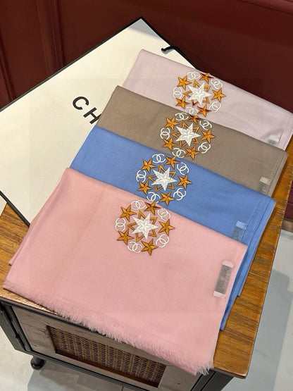 CC Scarf 200 CM In Pink Linen Fabric 407086