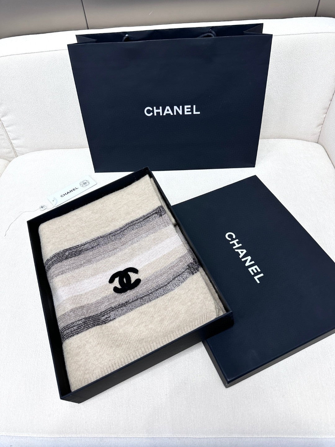 CC Scarf 210 CM In Beige Cashmere 403865