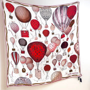 LV urkish Hot Air Balloon Scarf 140cm Red Colorful Cashmere 971099