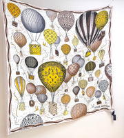 LV urkish Hot Air Balloon Scarf 140cm Yellow Colorful Cashmere 971101