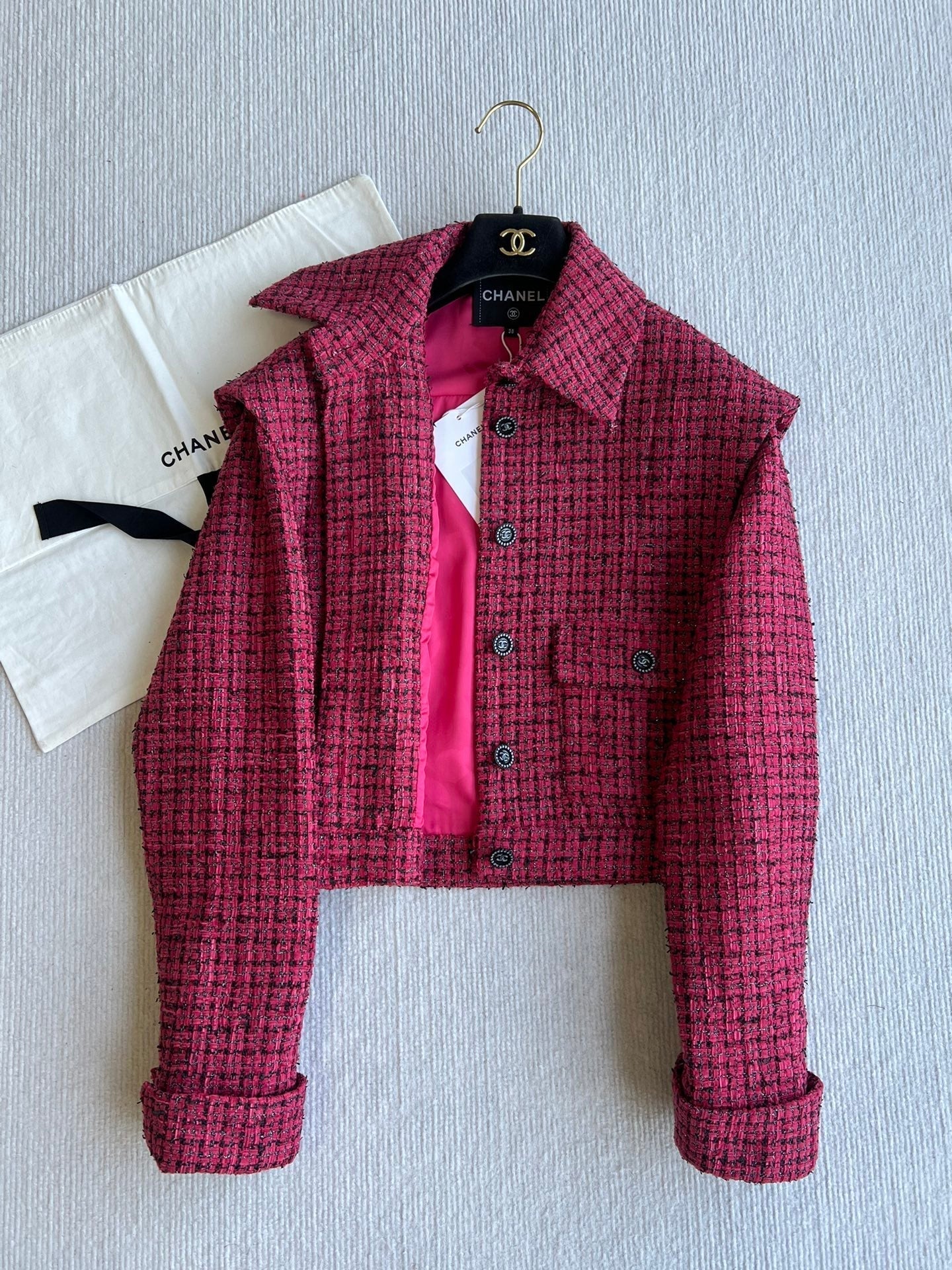 CC 25 Double Pocket Jacket Pink Cotton Polyamide 219067