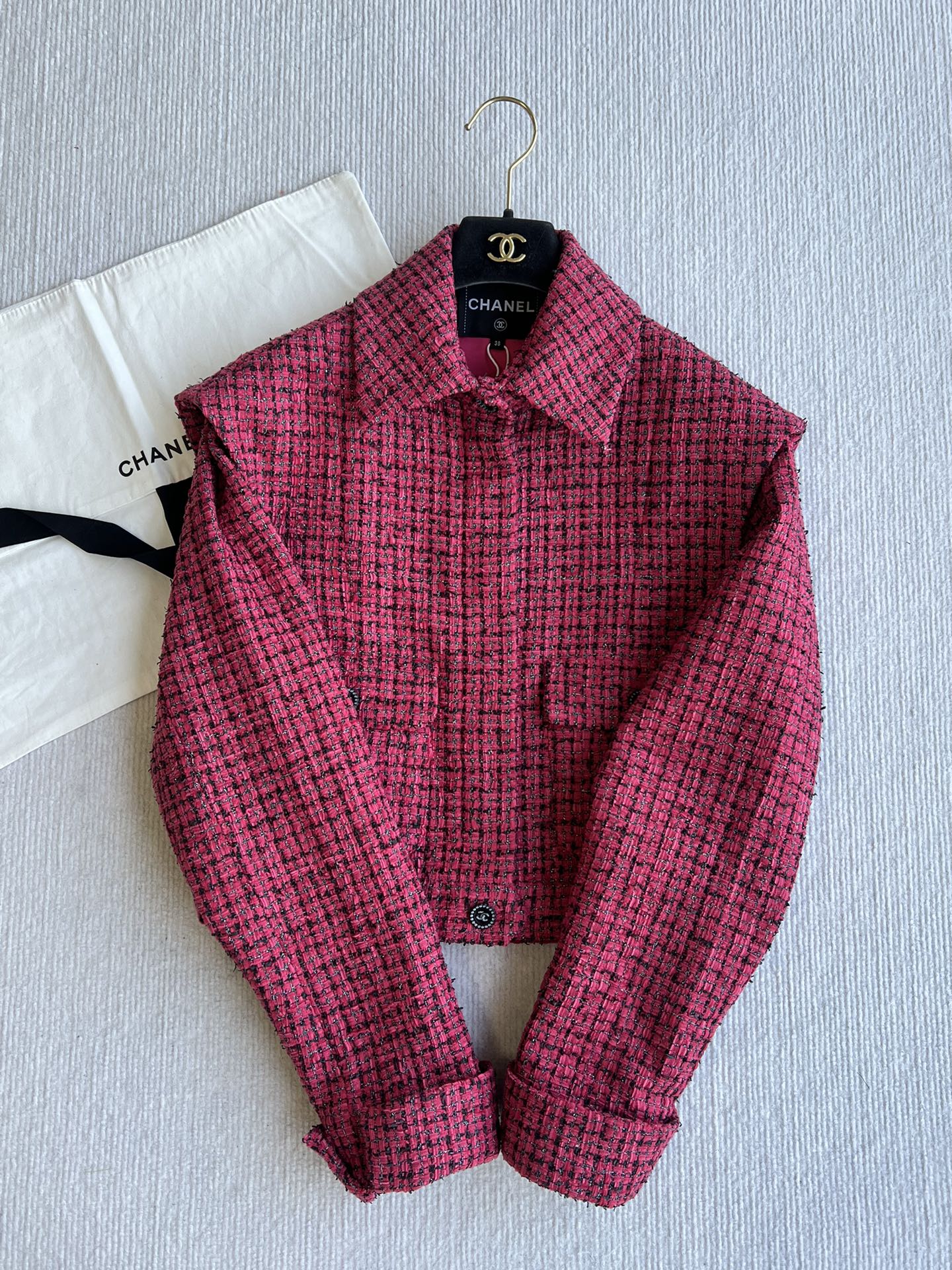 CC 25 Double Pocket Jacket Pink Cotton Polyamide 219067