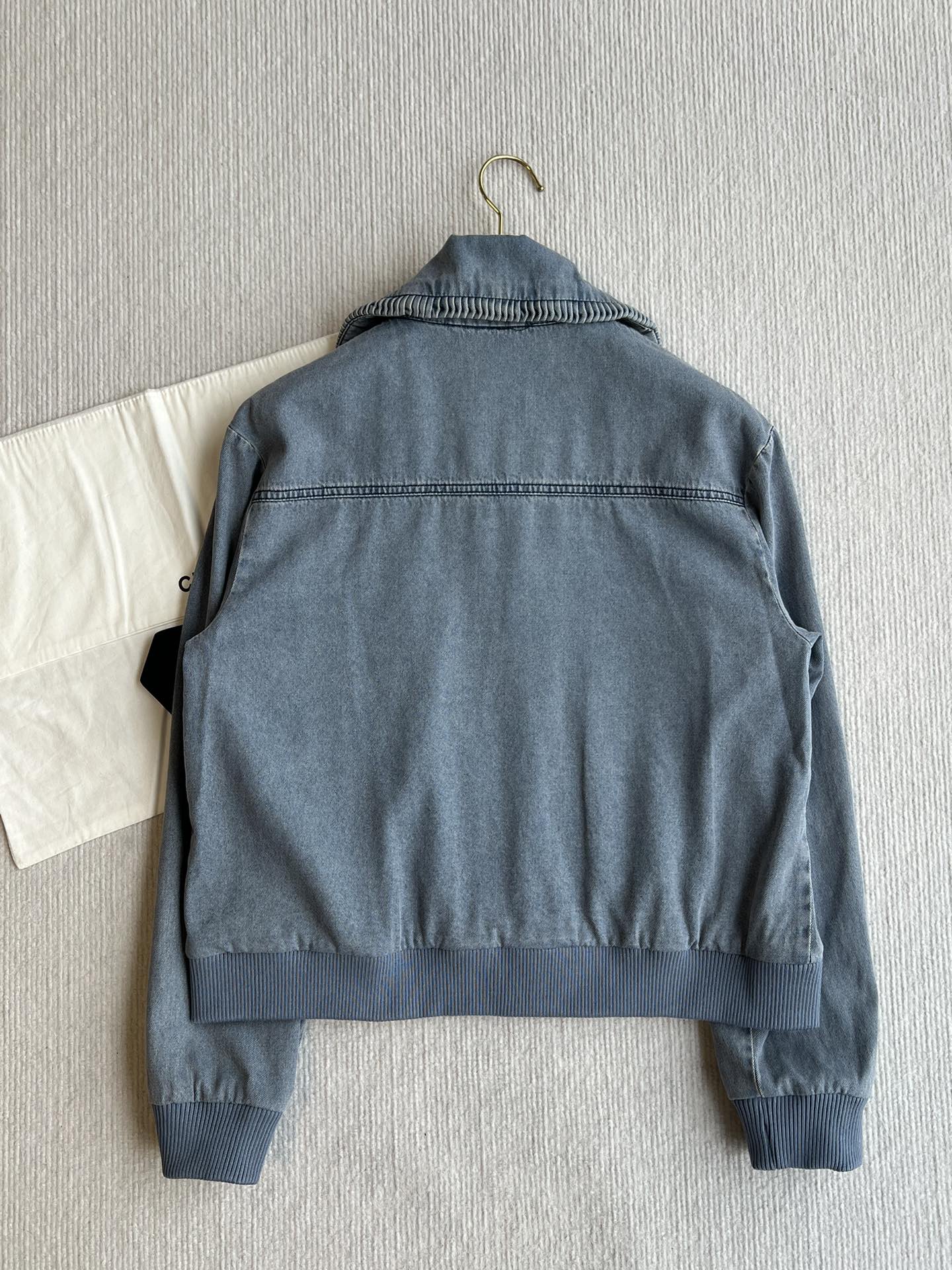 CC 25 Heart Embroidered Denim Jacket Cotton 237723
