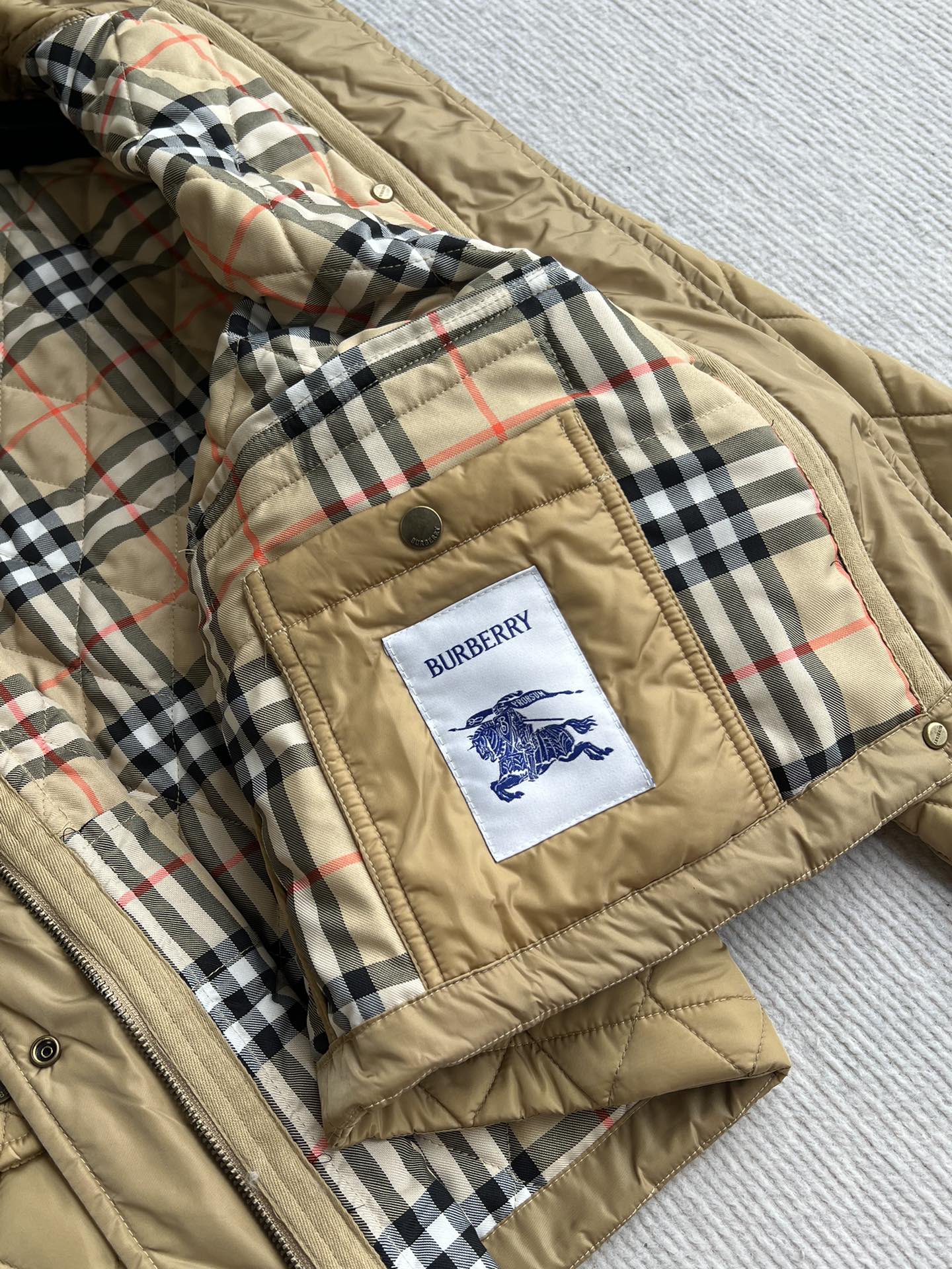 Bur 25 Quilted Jacket Dark Beige Polyester 300087