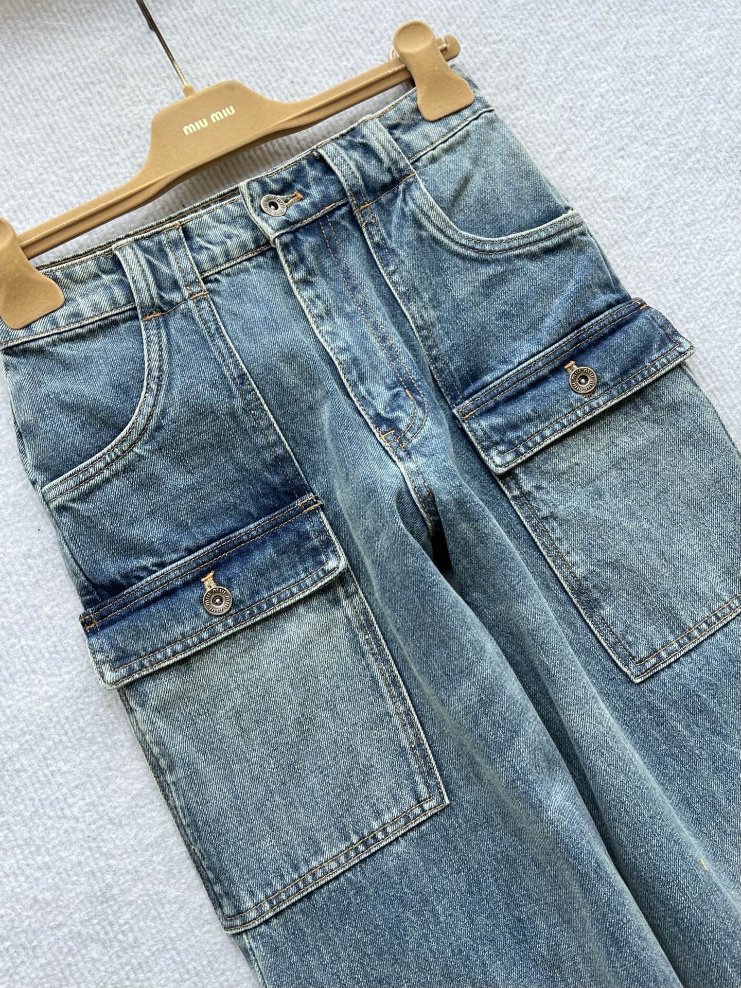 Miumiu 2026 Denim Jeans Blue Cotton 356328