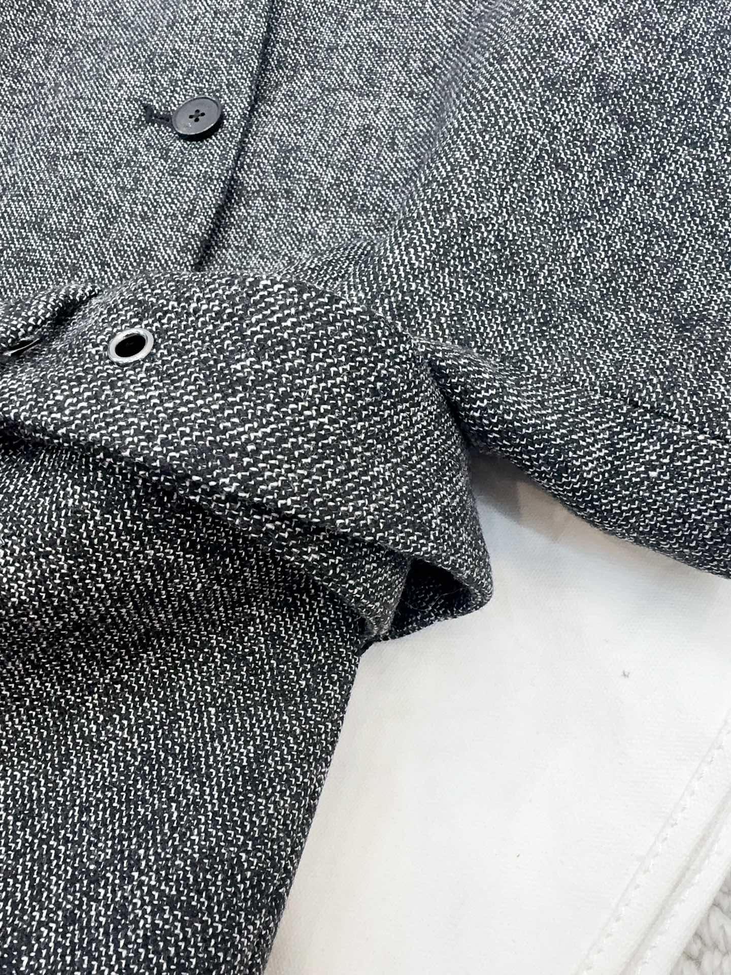 CD 25 Floral V-neck Jacket Gray Cotton