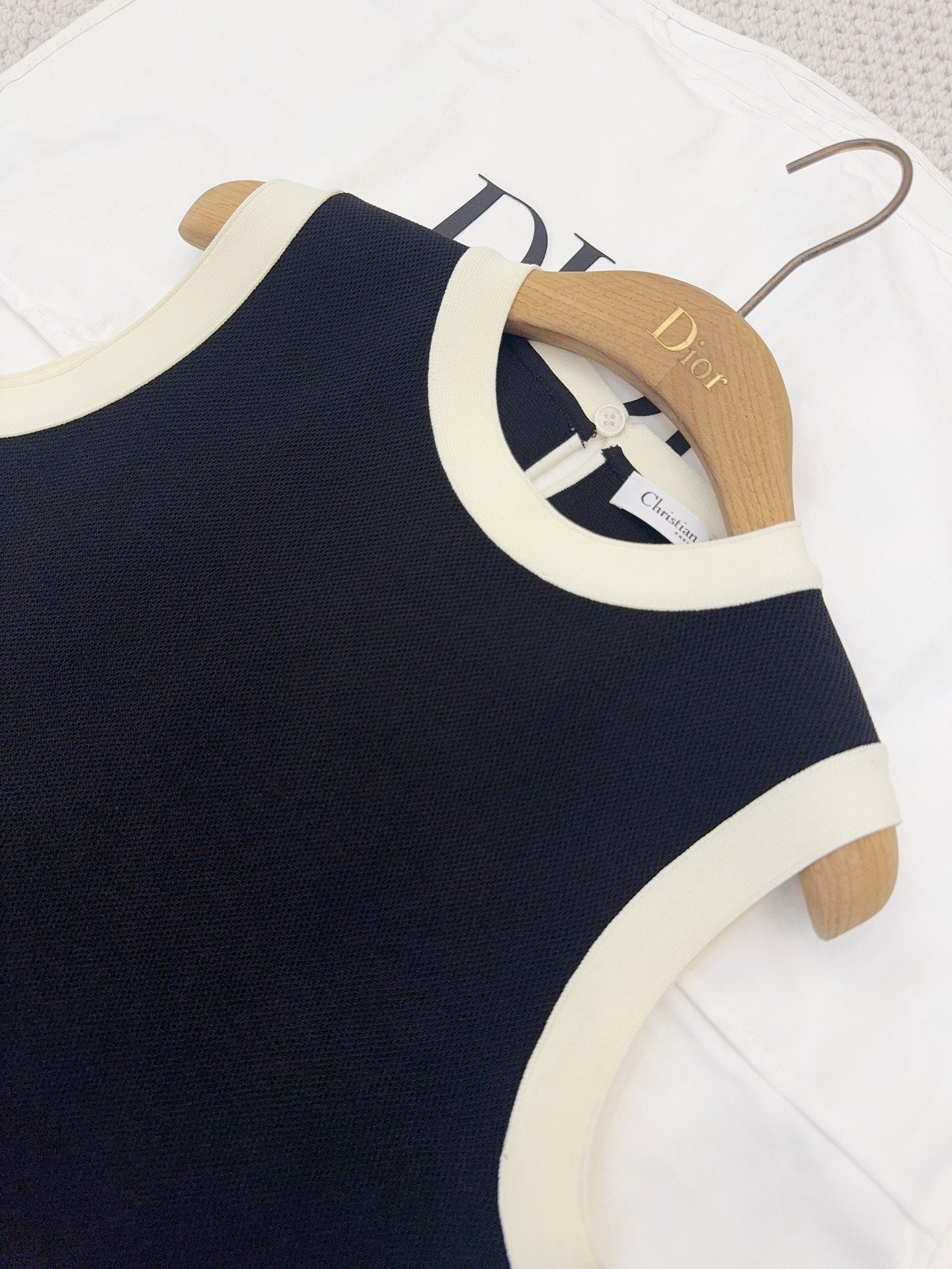 CD 25 Knitted Dress Black Cotton