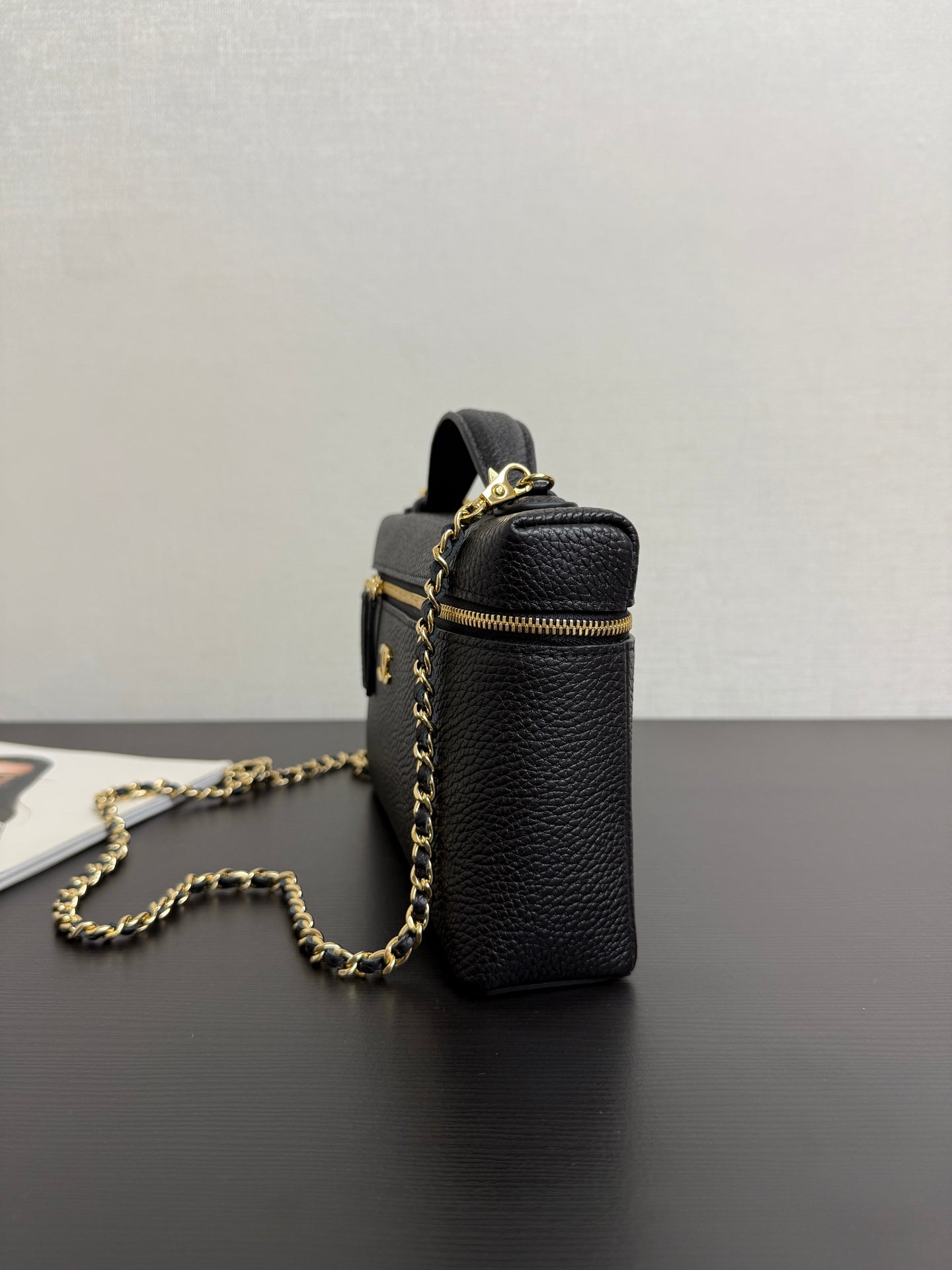 Chanel 2026 Vanity Bag Black Grained Calfskin